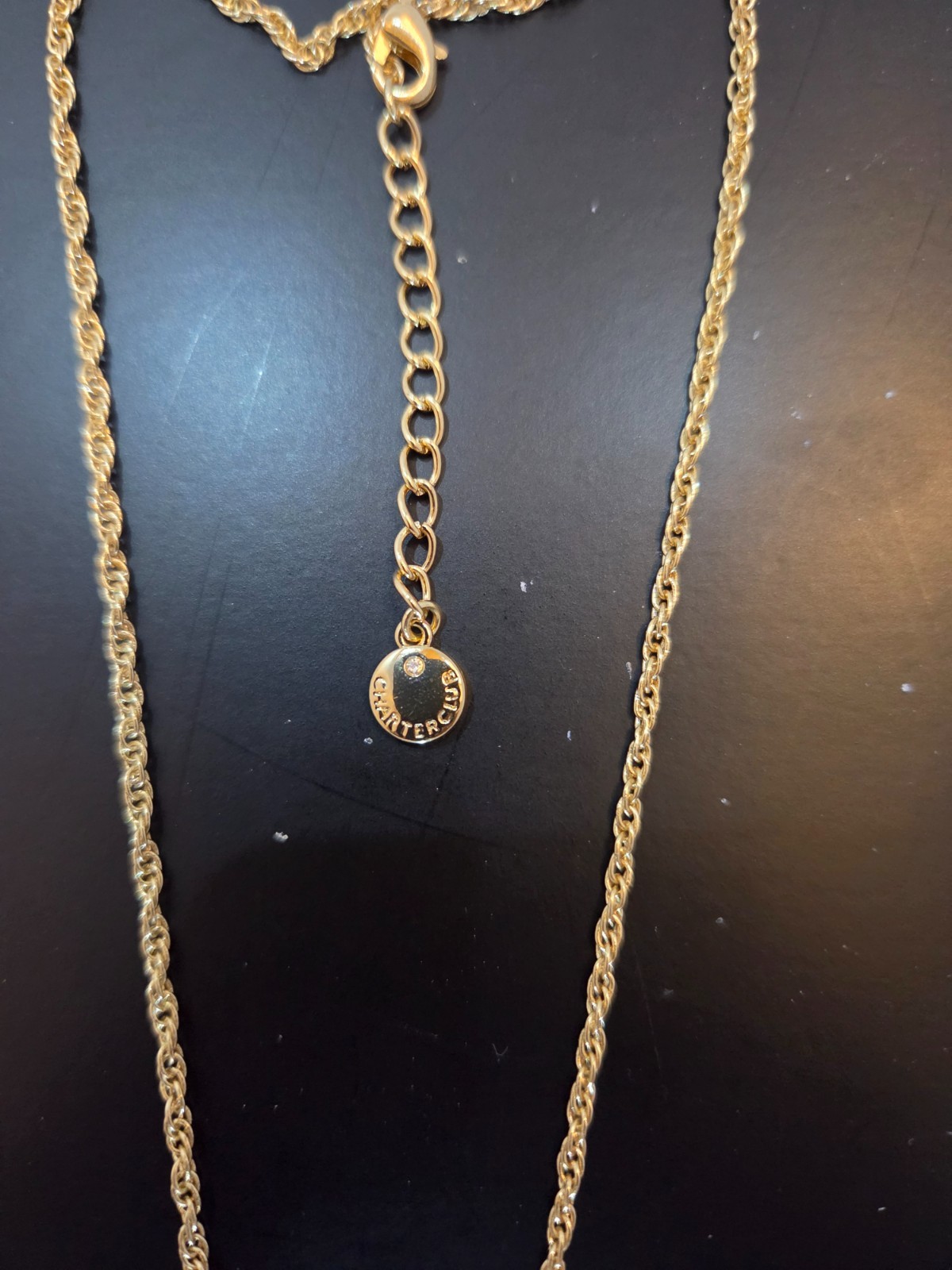 Charter Club Gold-Tone “MOM” Pendant Rope Chain Necklace