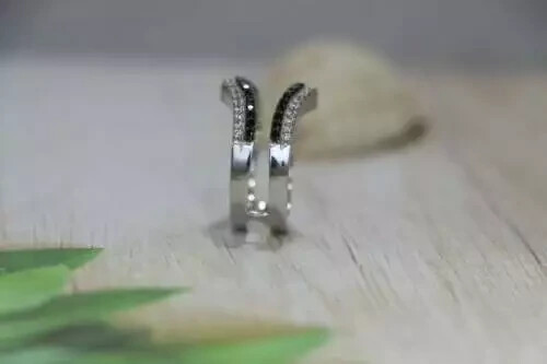 2 Ct Round Simulated Black Diamond 14K White Gold Over Enhancer Engagement Ring