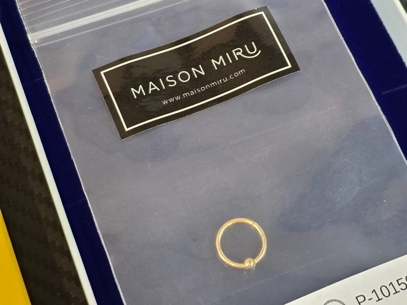 Maison Miru Orbital Cartilage Hoop 16G Titanium Gold 10mm, Single Hoop