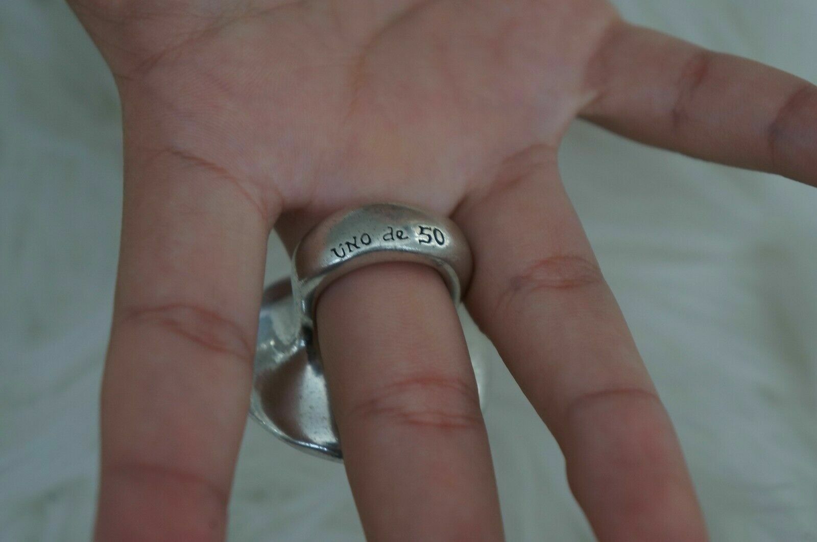 NWT Uno De 50 Large Elements Crystal OH MY GOODNESS Ring 6 7 8 S M L XL XXL