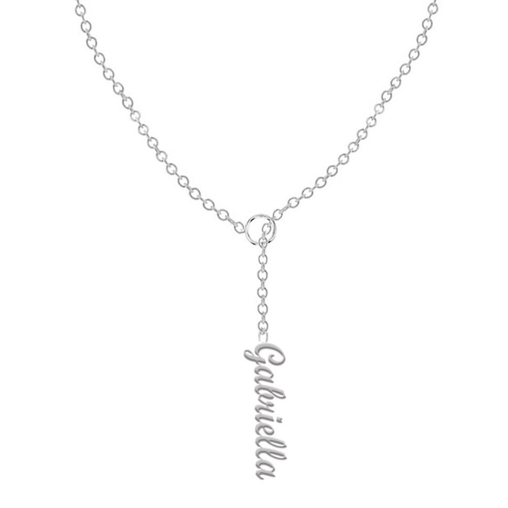 Personalized Vertical Single Name Necklace Pandant Handmade Jewelry for Women