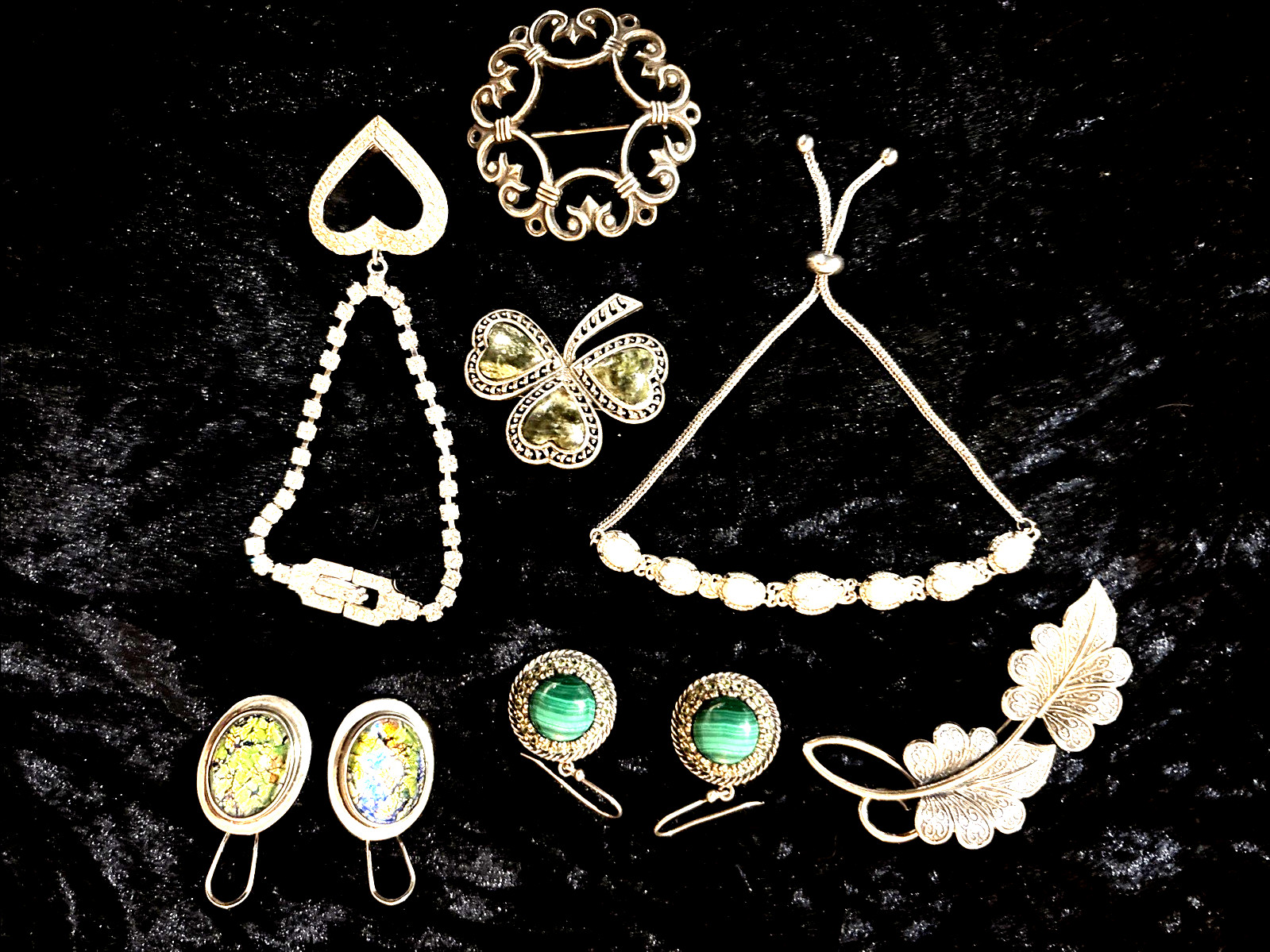 Mixed Lot, 7 Items Most Sterling All In Very Good Shape. Tested/Marked Exc Cond