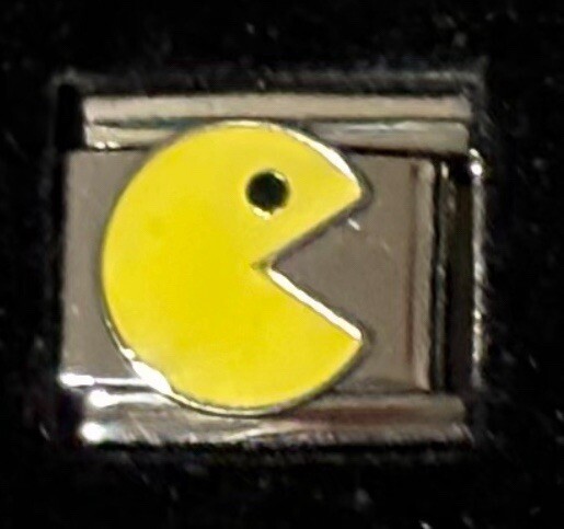Pac Man Video Game Wholesale Italian Charm Enamel Link 9MM K45-2