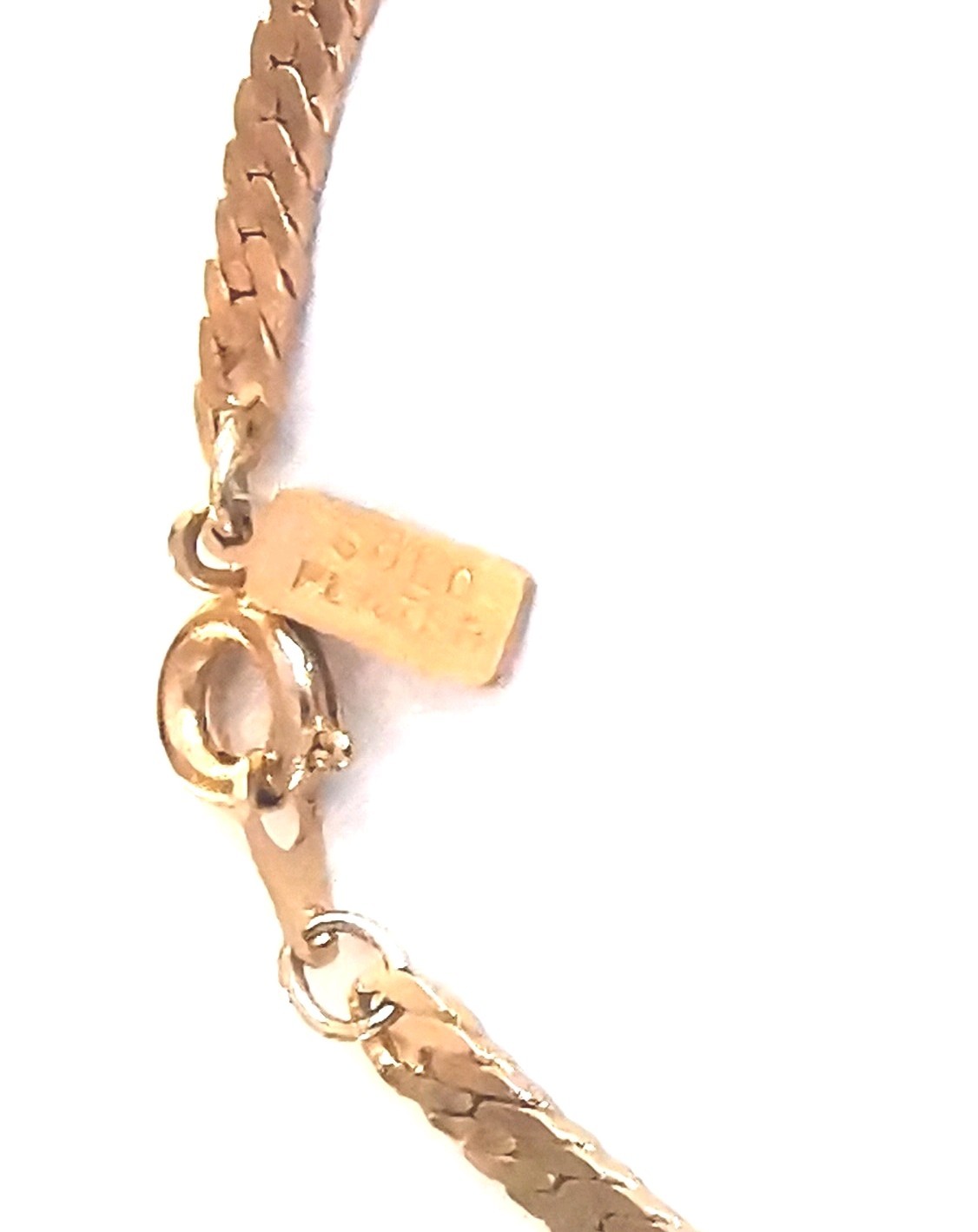 Gold Plated ’50’ Charm And Herringbone Chain Bracelet Great Gift Idea