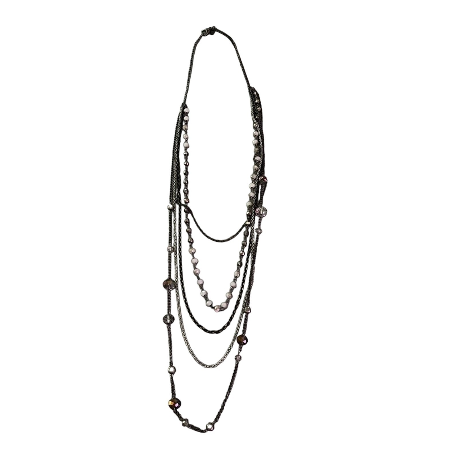 Express Multi Chain Layered Beaded Necklace