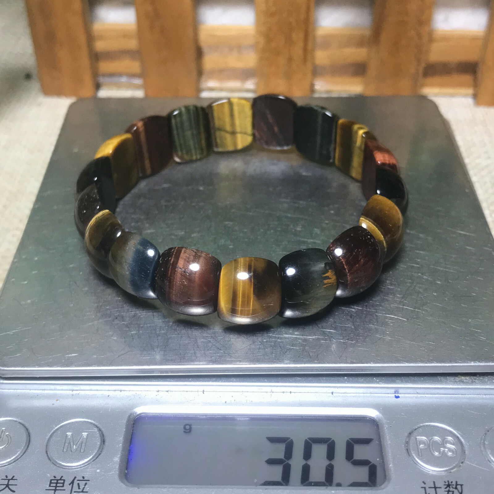1PCS Natural Multicolor tiger eye Stone square Beads fit Yoga bracelet