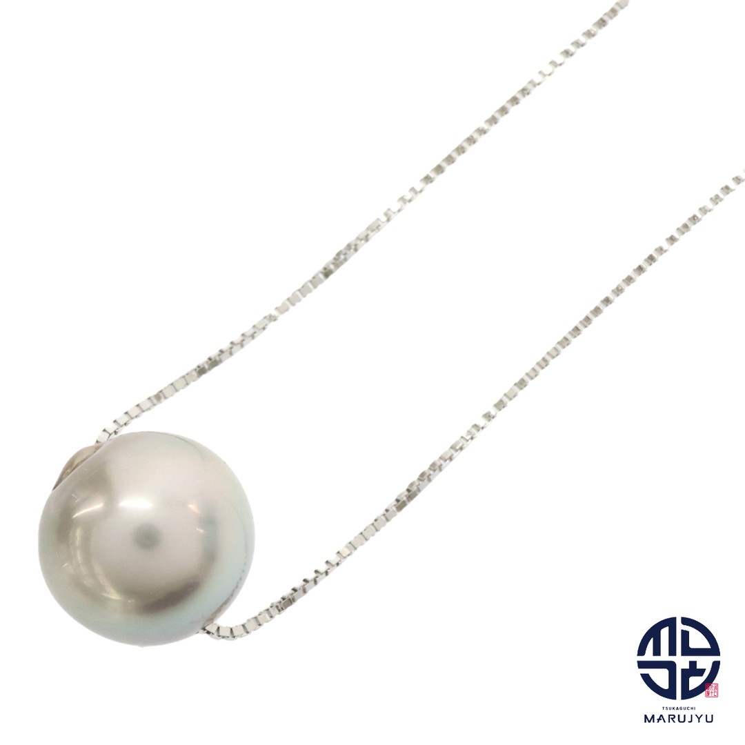 15mmup 925 SILVER Tahitian Pearl 16.0mm 1P One Stone Necklace Used MARJ-0