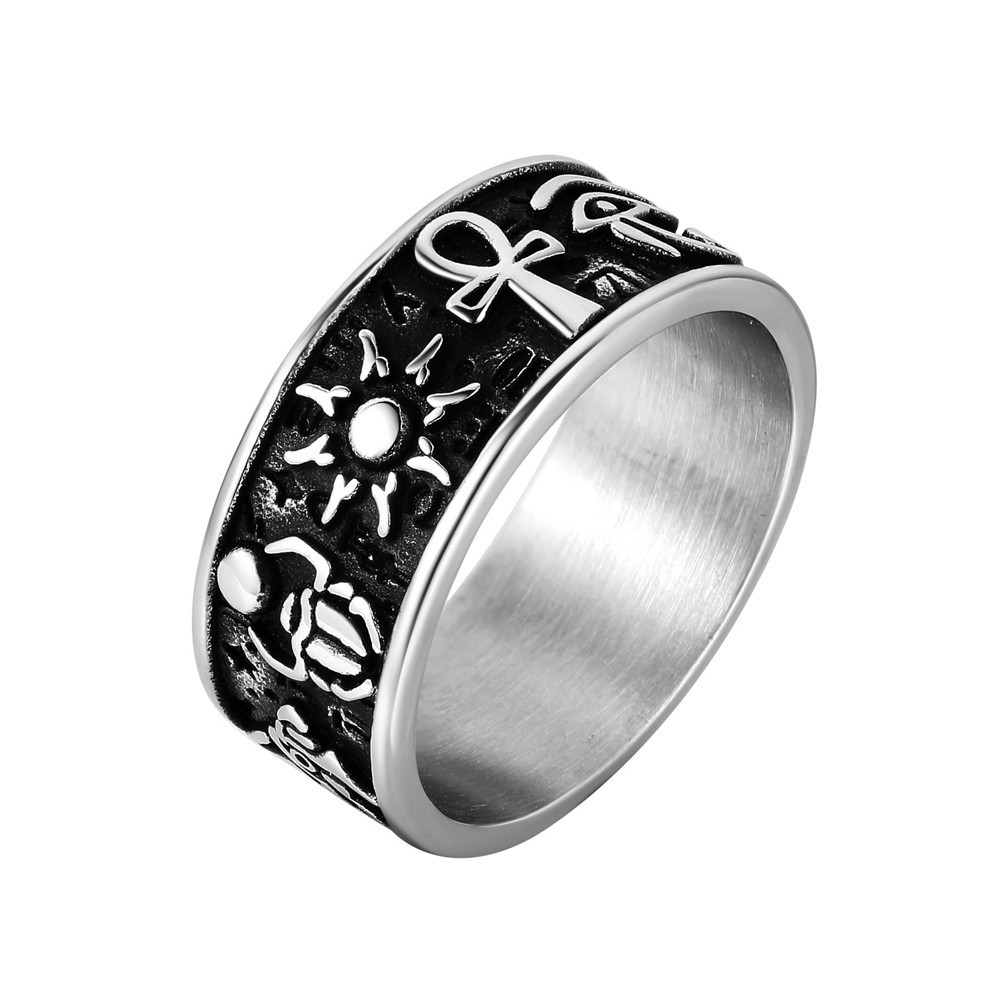 Model R1519 European & American Anubis Cross Ring