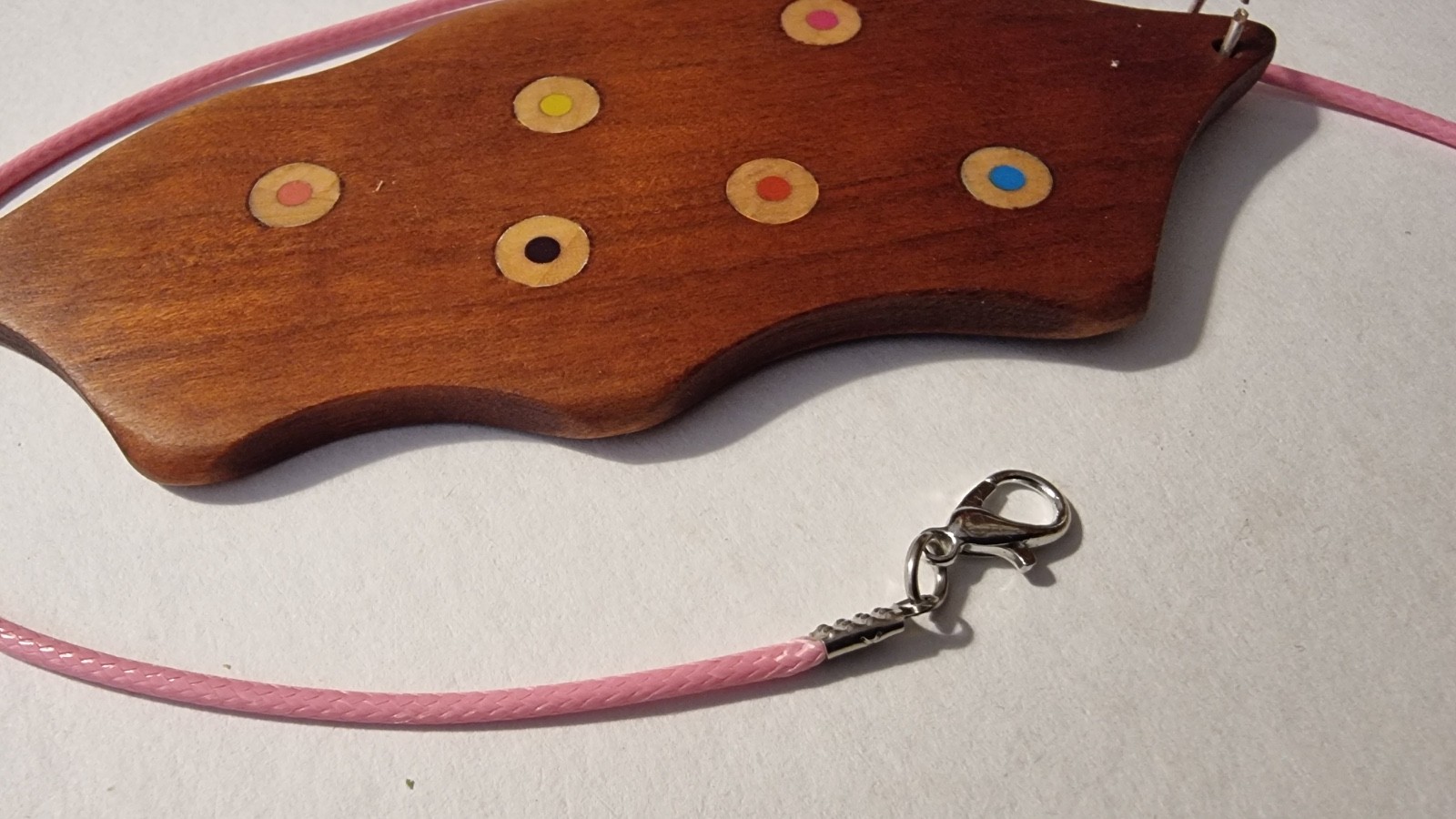 Jewellery Pendant Solid Wooden Boho Handmade With Clasp Chain See Description
