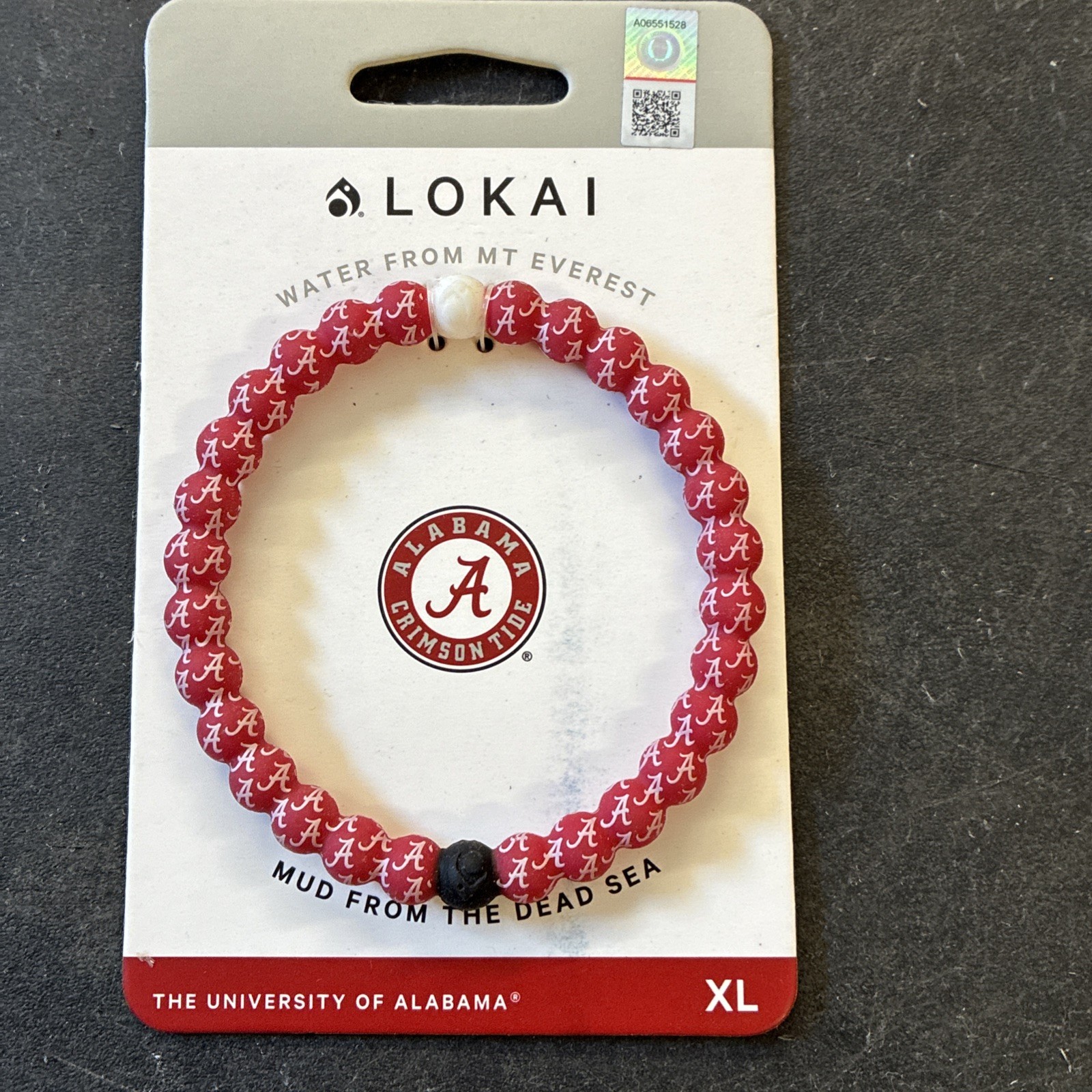 ALABAMA UNIVERSITY *LOKAI BRACELET WATER FROM MT. EVEREST MUD FROM THE DEAD SEA