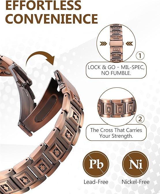 Adult’s Copper Therapy Bracelet | Hypoallergenic & Stylish Daily Wear