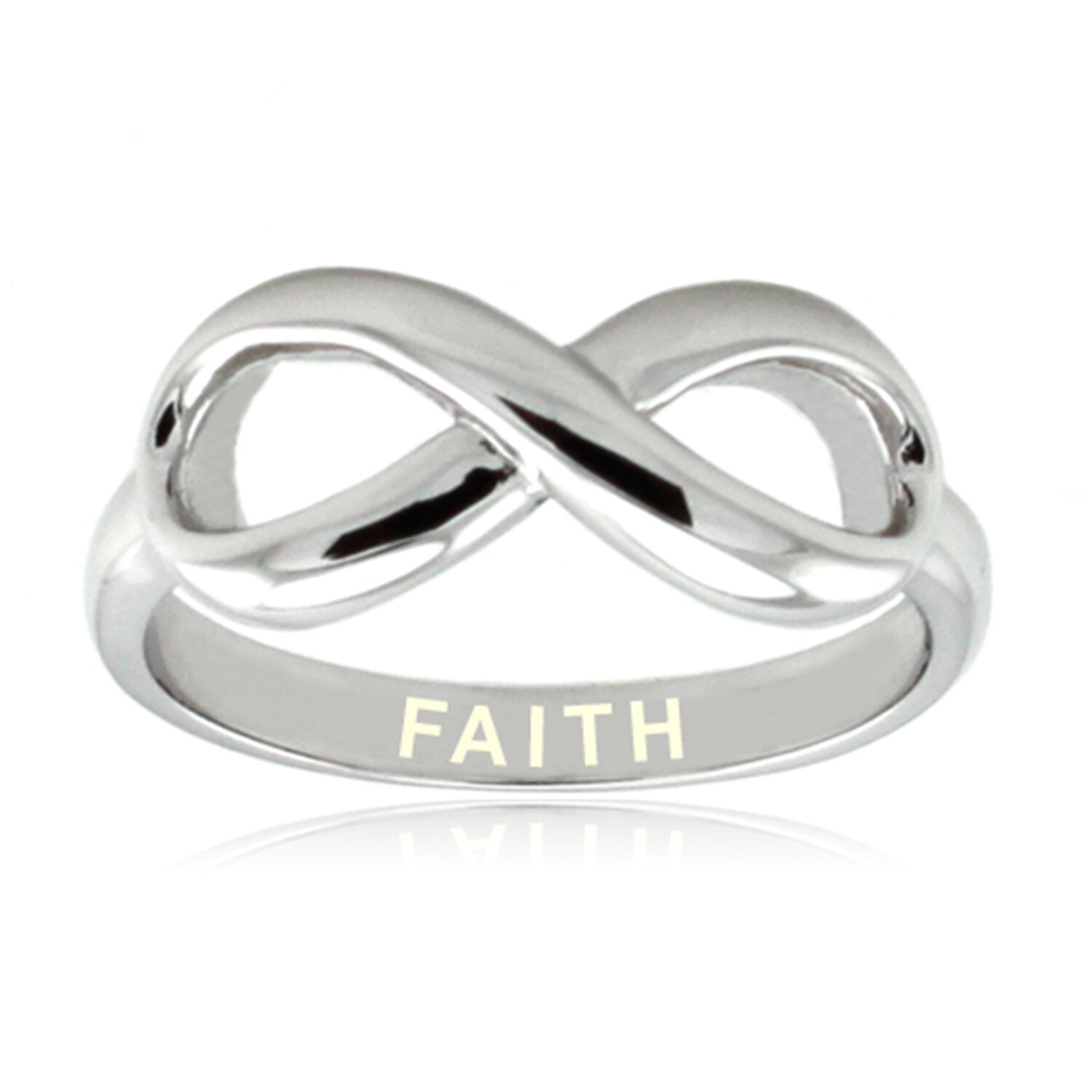 Sterling Silver 925 “Faith” Infinity Ring