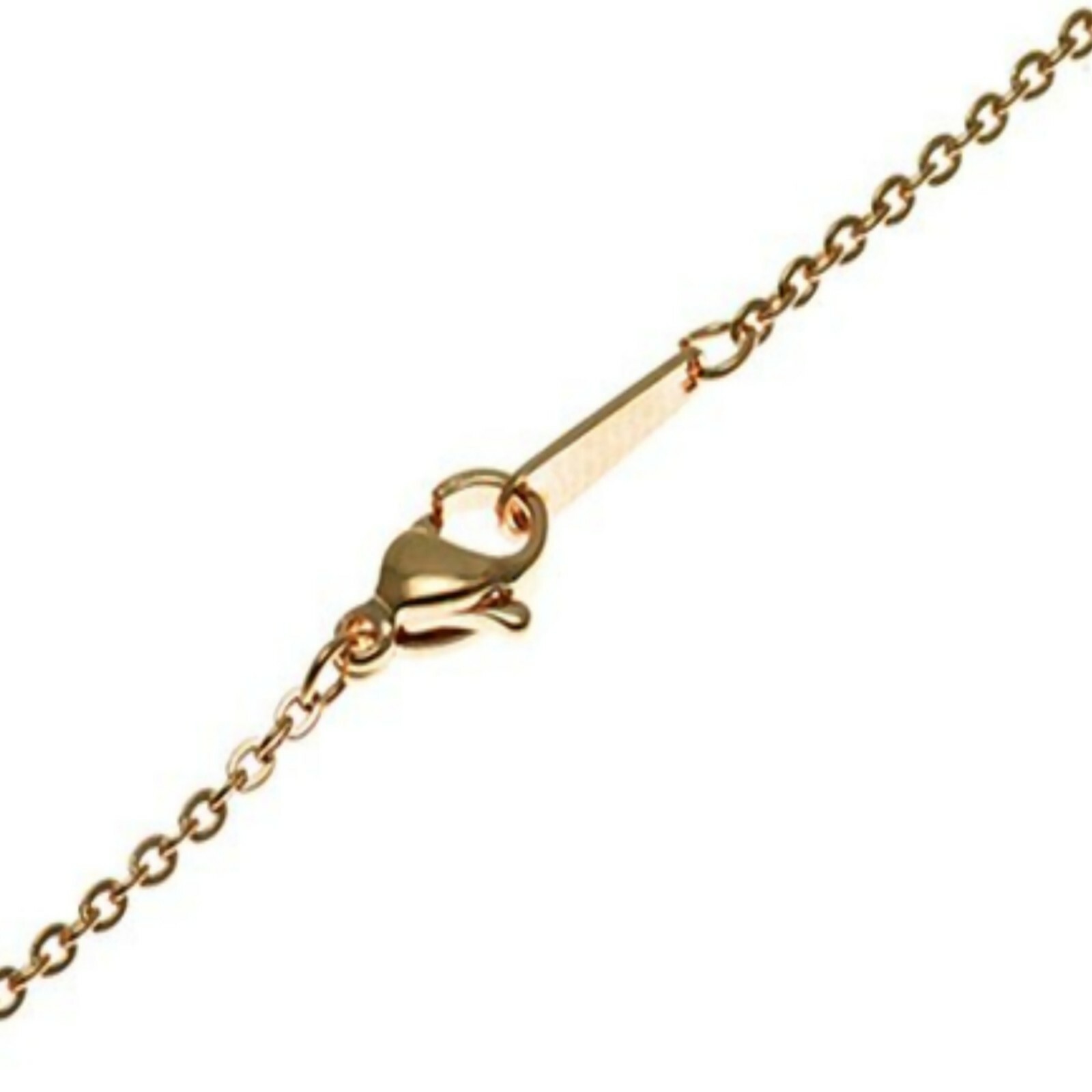 Womens Rose Gold PVD Plated Stainless Steel Curb Chain Necklace 1.4mm 16 Inch