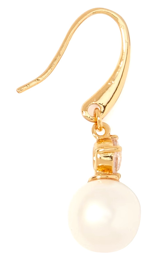 ❤️Kate Spade Pearls of Wisdom Drop Earrings – Metal w/Cream Plastic Pearl – NWT