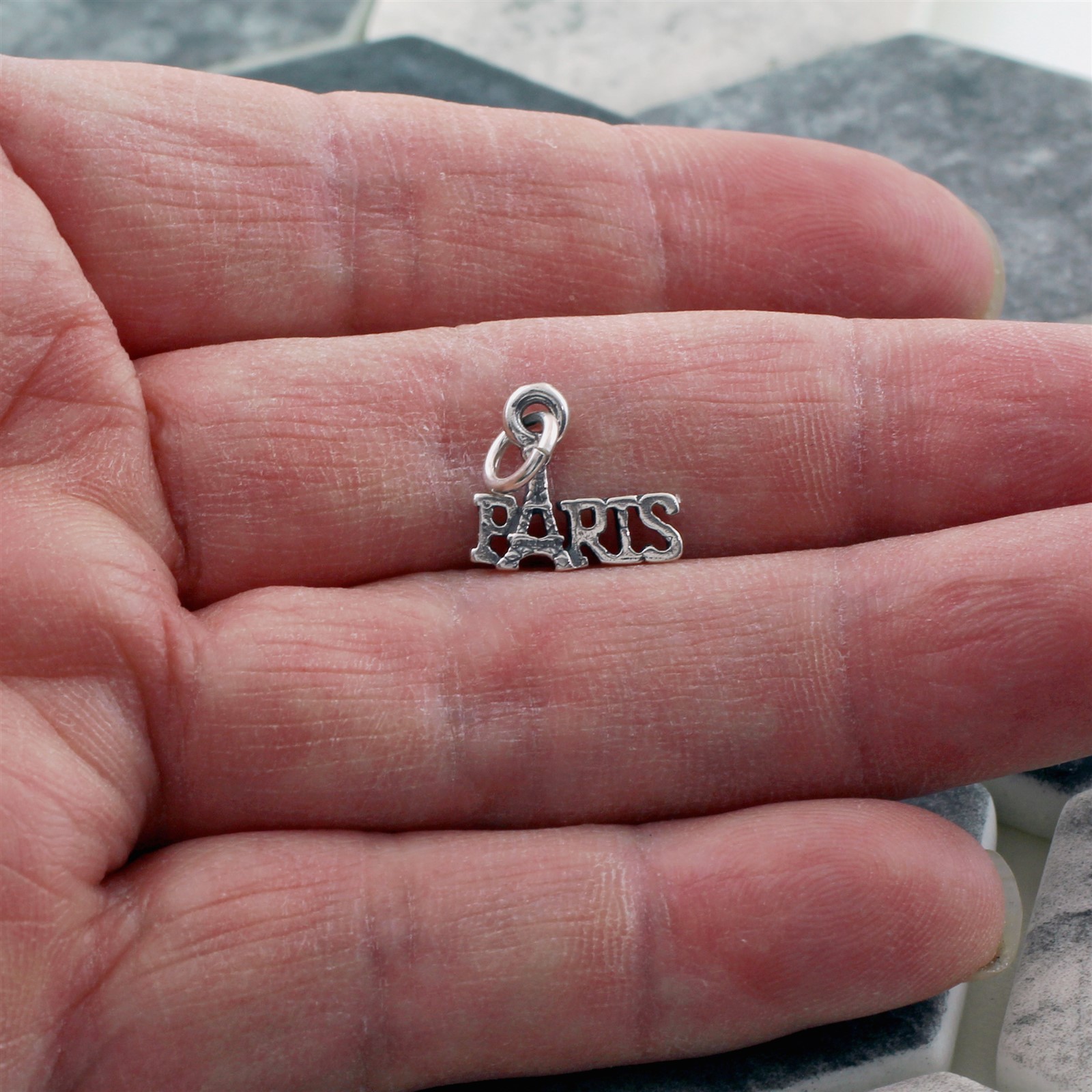 925 Sterling Silver Paris-Eiffel Tower Charm Pendant