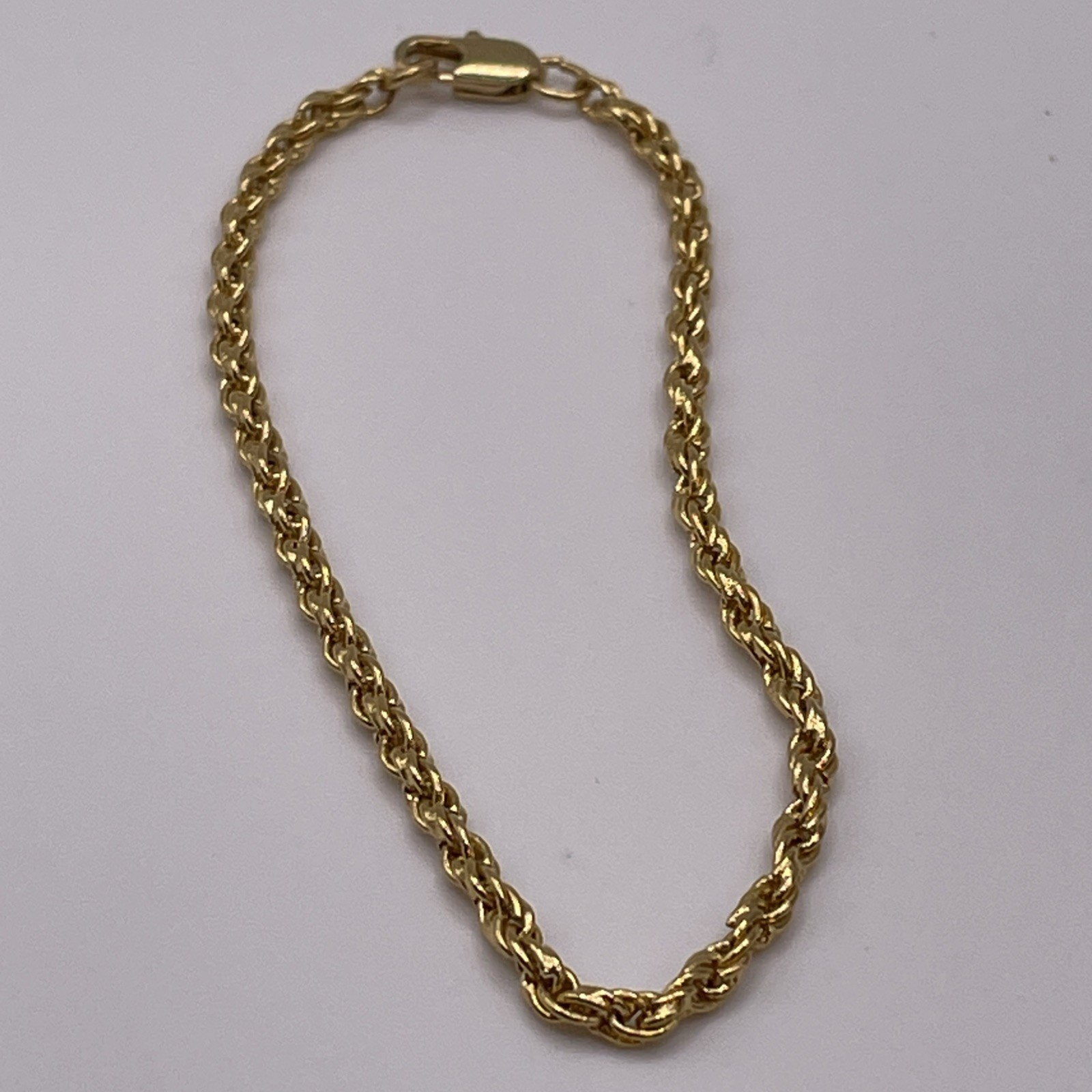 Bracelet Twist Rope Chain Braided Elegant High Quality Metal Gold Tone Jewelry