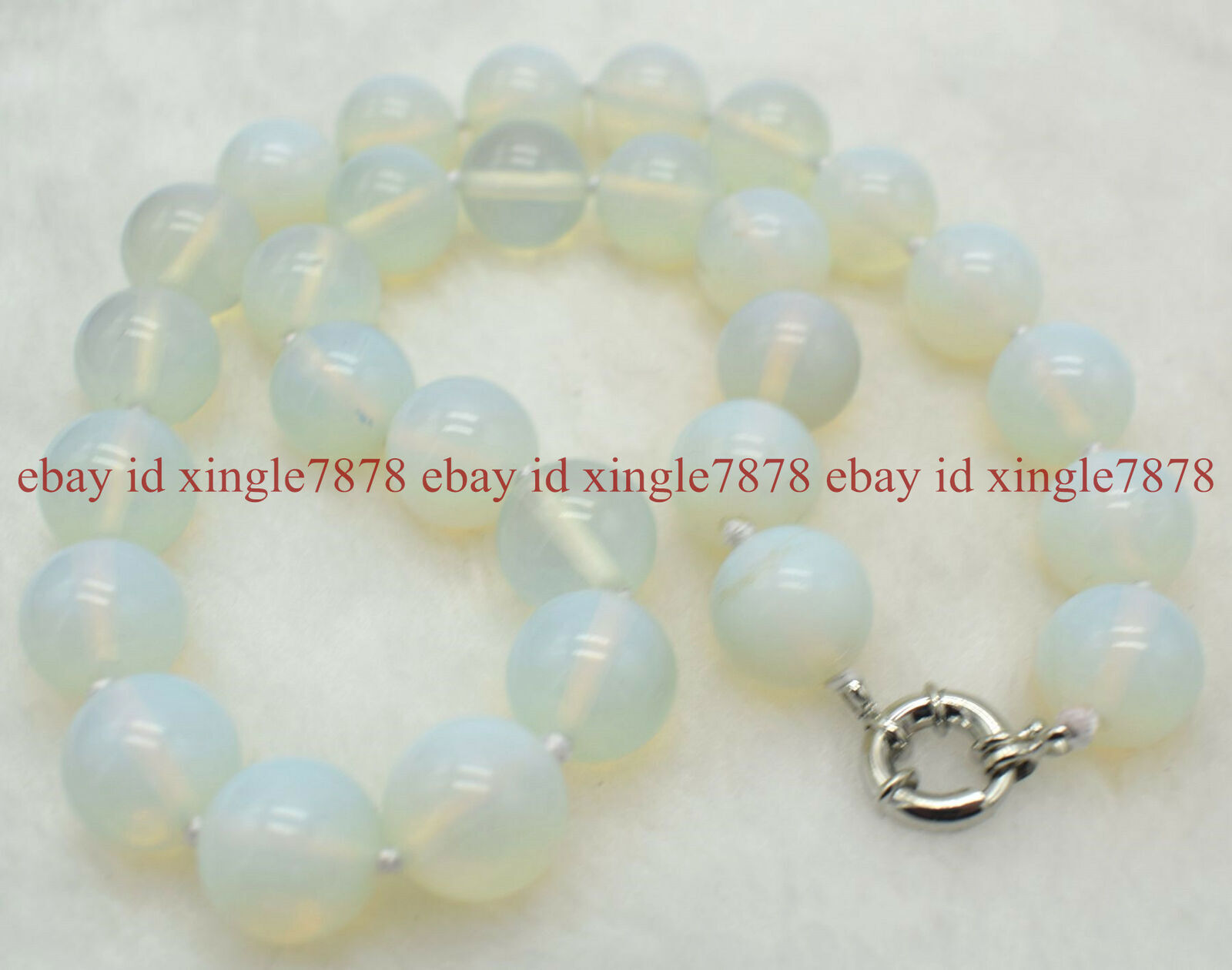 6/8/10/12/14mm Natural White Sri Lanka Moonstone Round Gems Beads Necklace 20″