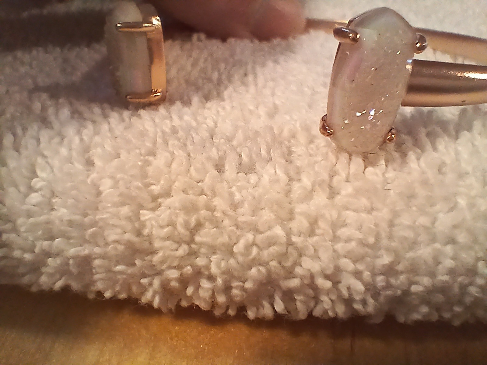 Kendra Scott Bangle Cuff Iridescent Drusy Quartz Rose Gold Bracelet Rare Vintage