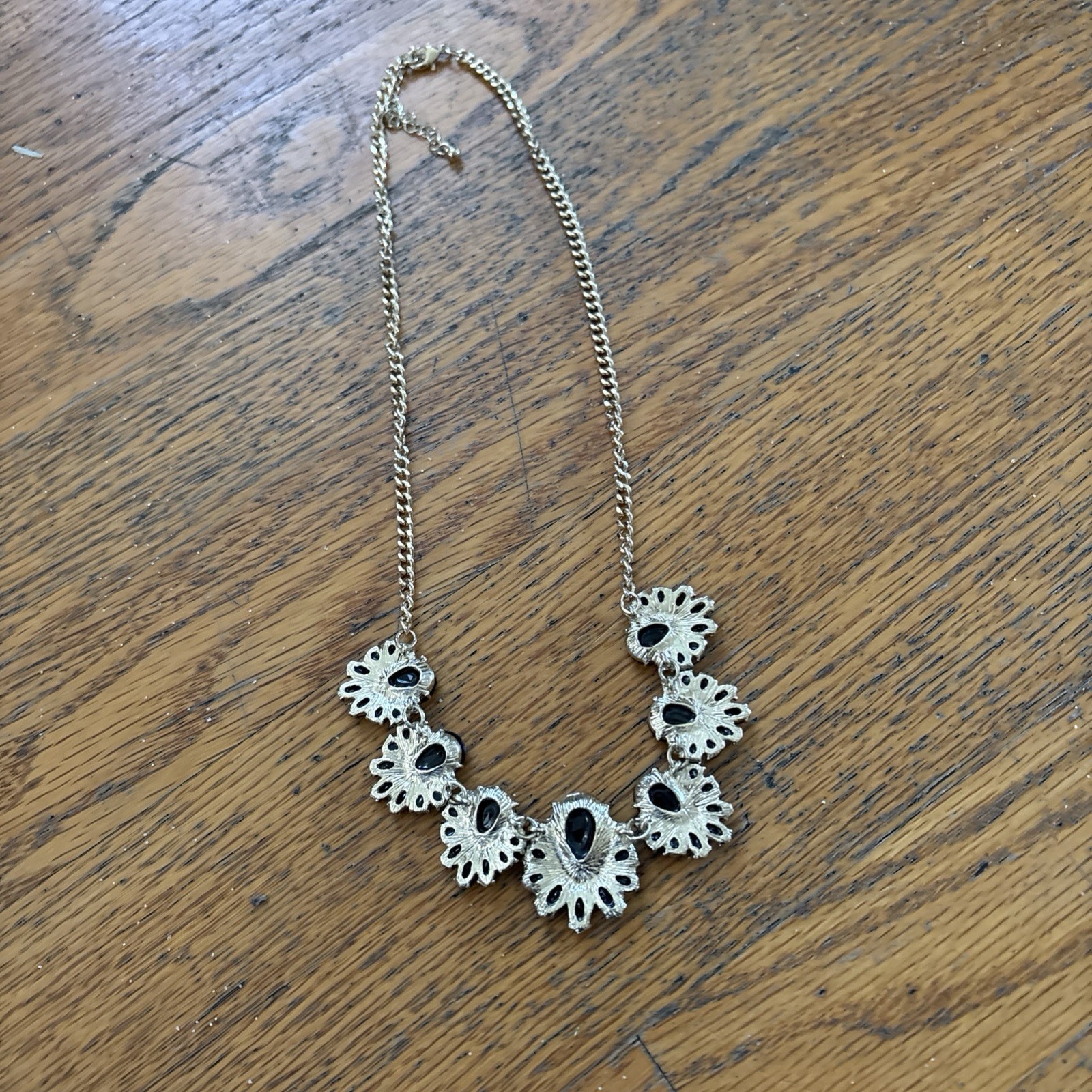 Black Crystal Collar Necklace Statement Necklaces Evening Stylish Trendy