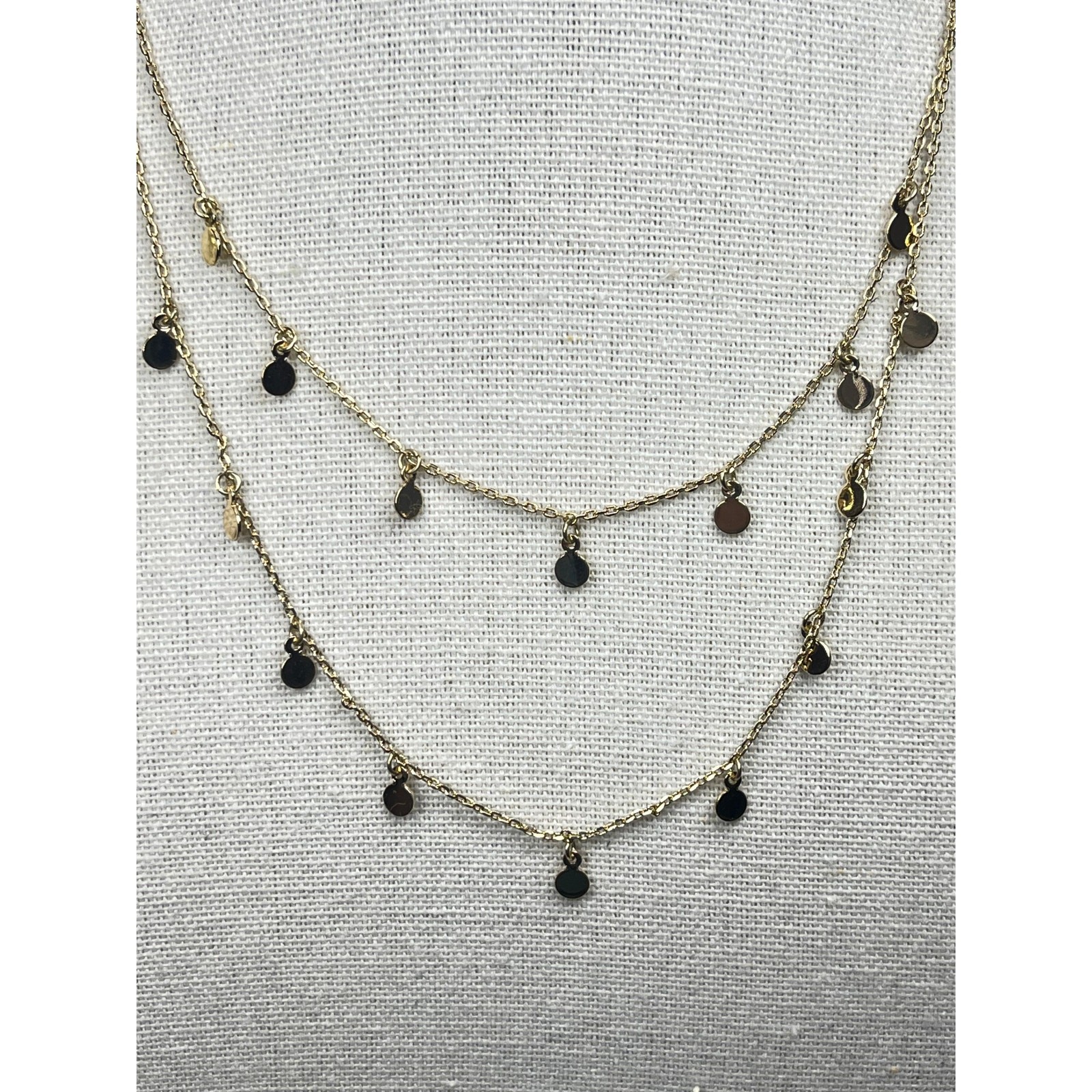 Dainty Multi-Layer Gold Tone Necklace