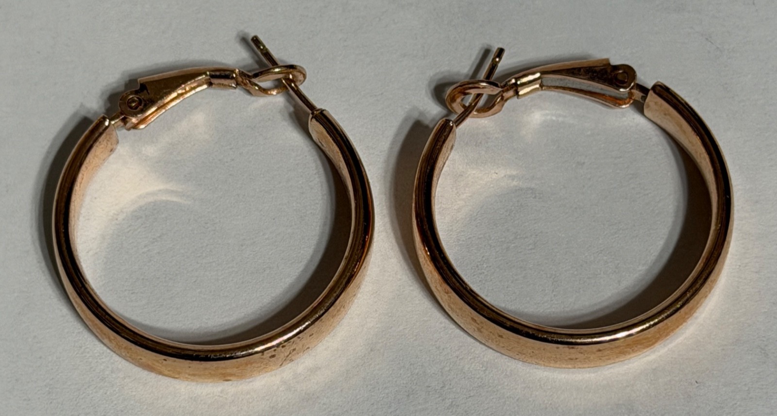 JCM Rose Gold Plated 925 Sterling Silver Hoop Earrings 4.1 Grams