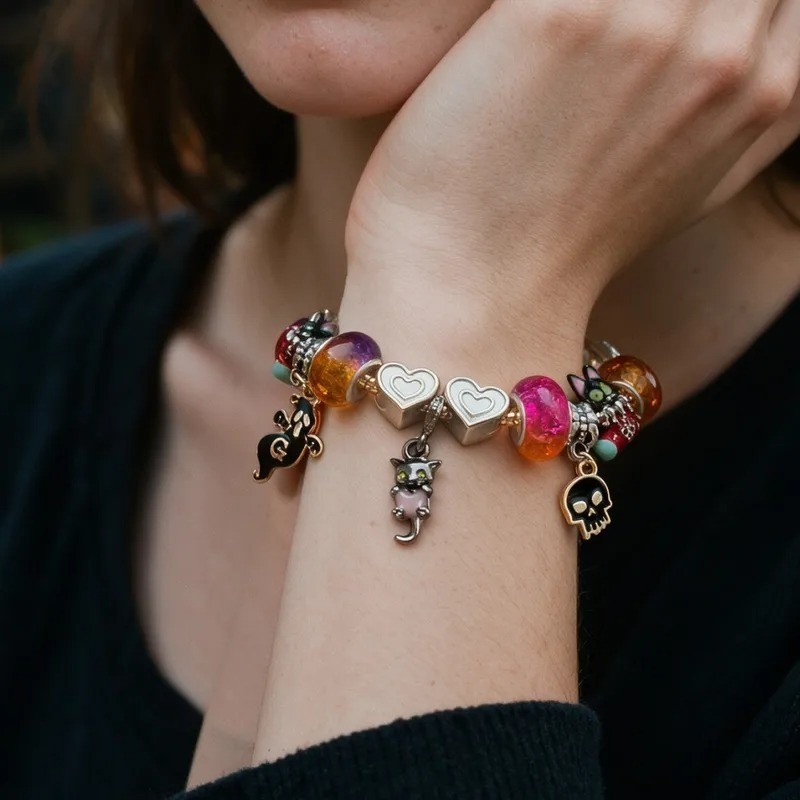 Elegant Handmade Gold Pumpkin Bracelet For Women With Alloy Handmade Chain new