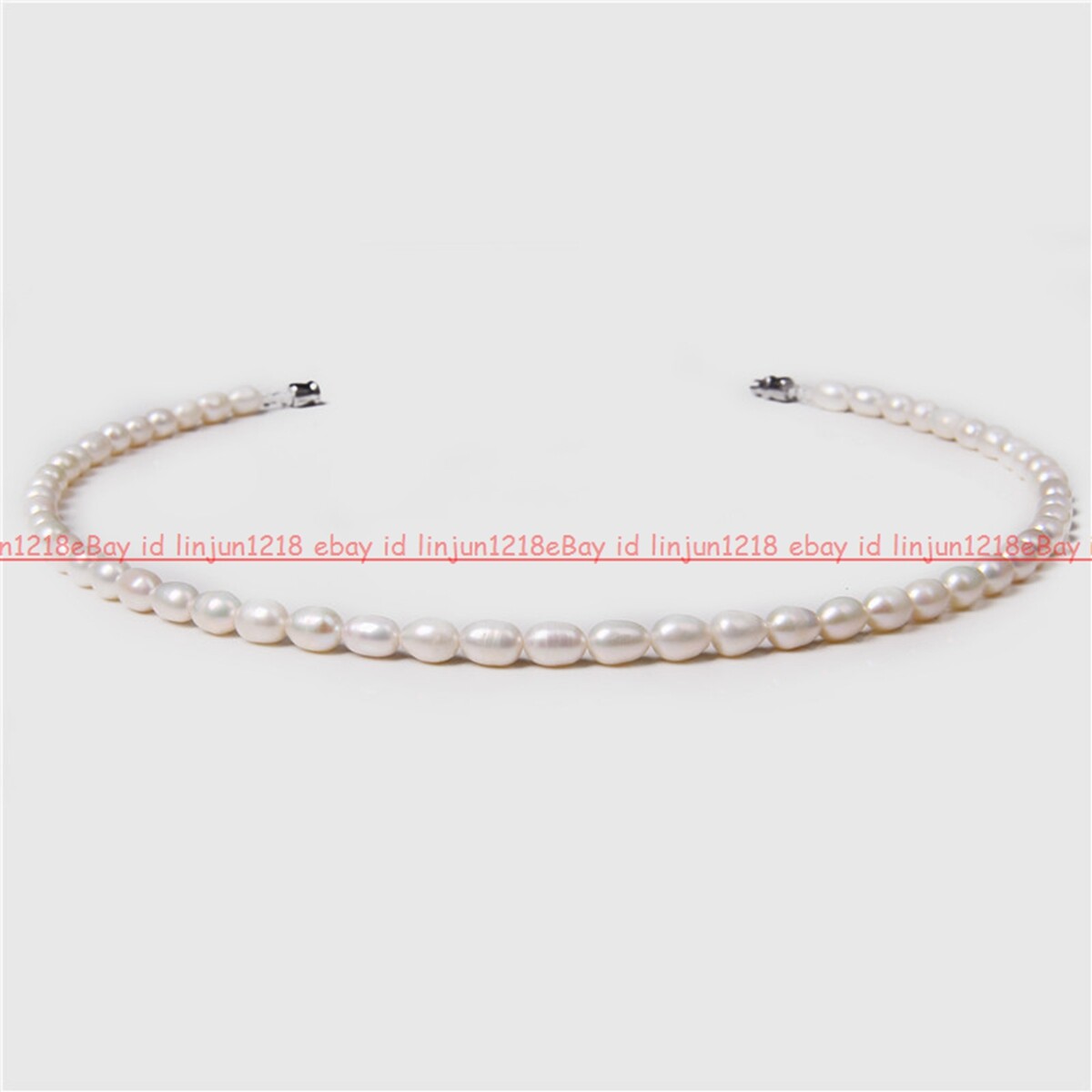 Natural 6-7mm White Pink Purple Freshwater Cultured Pearl Necklace 18in