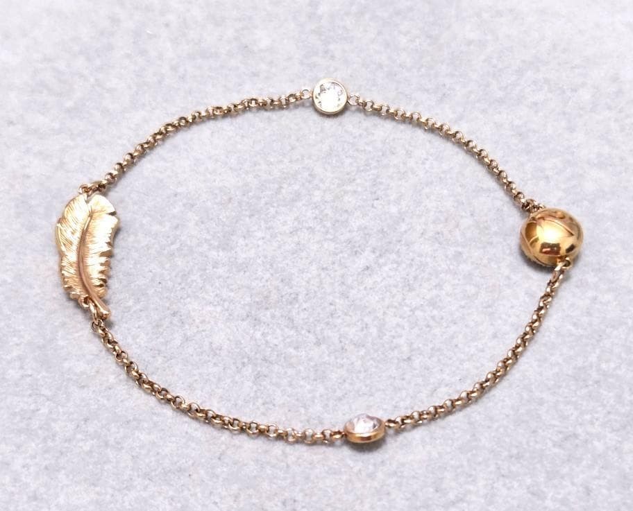 Swarovski Feather Bracelet with Box, Used, 19.5cm