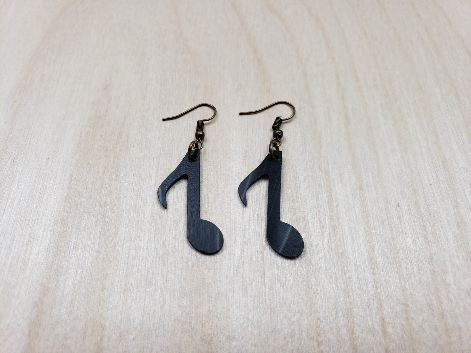Repurposed Record Earrings Musical Notes Music Band Teacher Upcycled Vtg LP