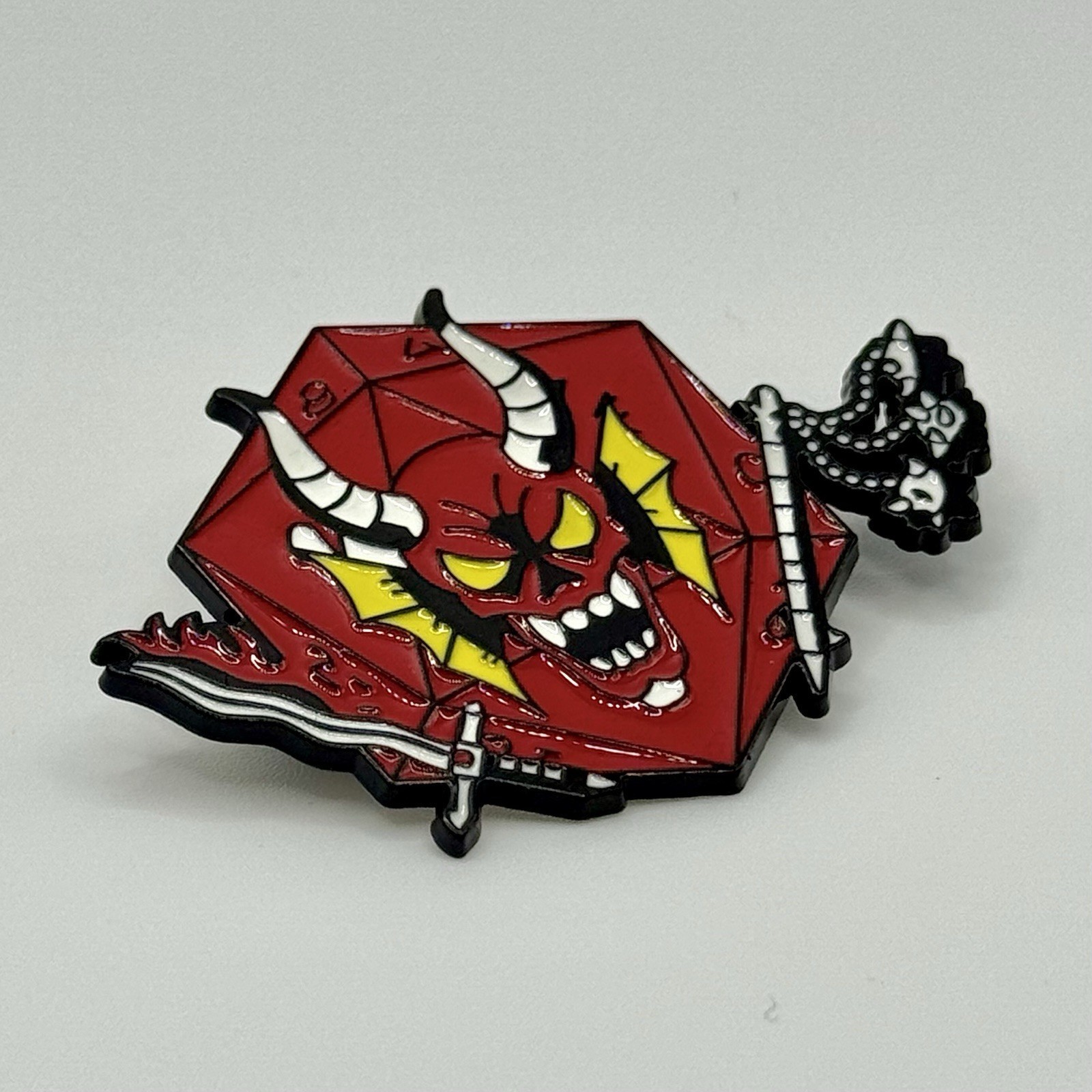 Hellfire Brooch Pin 1.7in x2.4in
