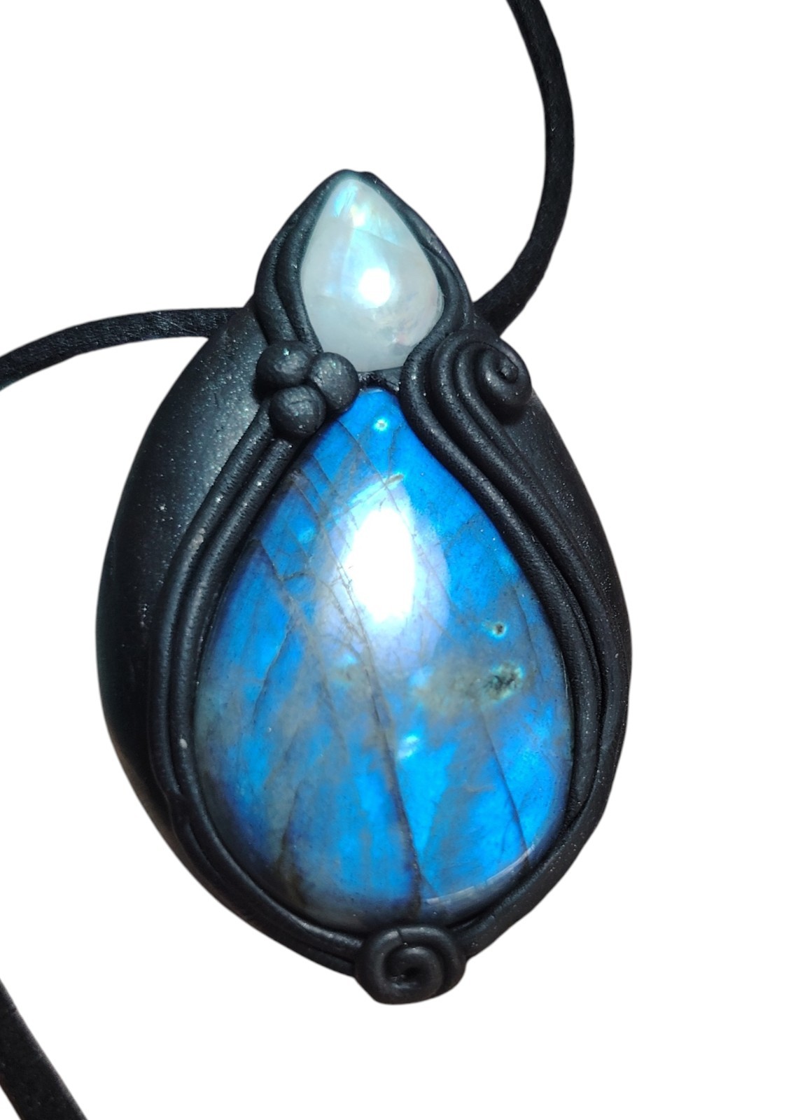 Lemurian Starseed Labradorite Crystal Necklace. 5d Awakening Spititual Jewelry
