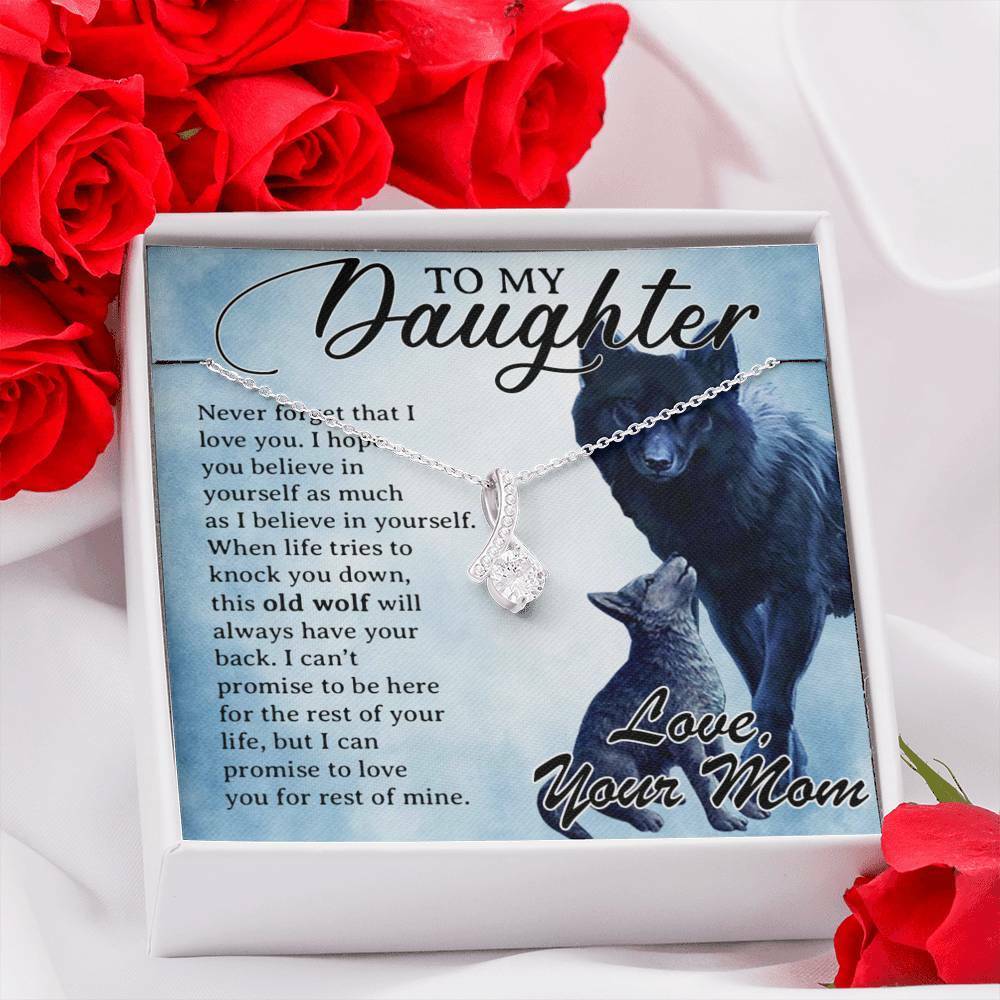 To My Daughter Necklace, Daughter Father Necklace, Daughter Gift from Mom