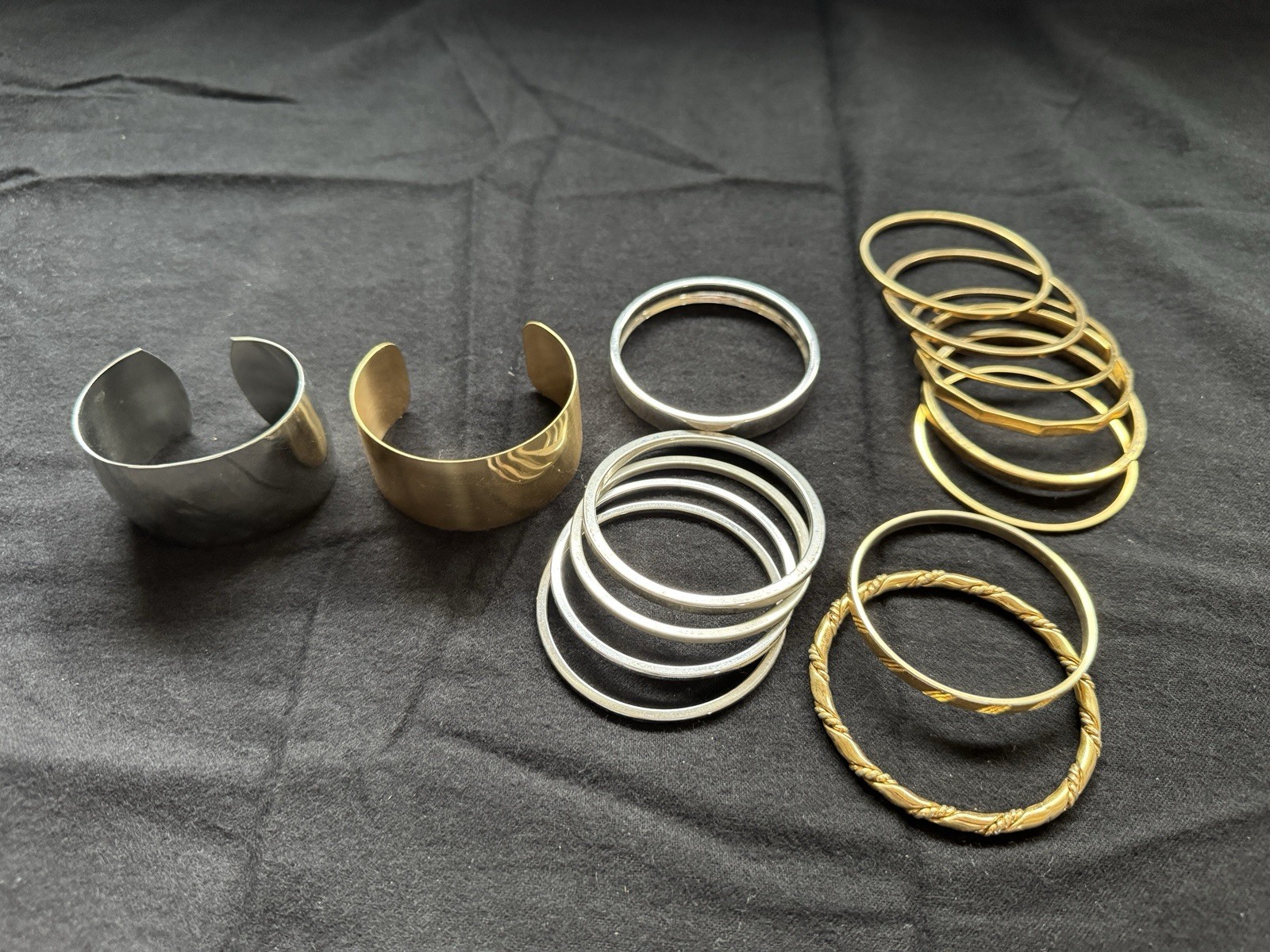 15 Gold And Silver Tone Bangles