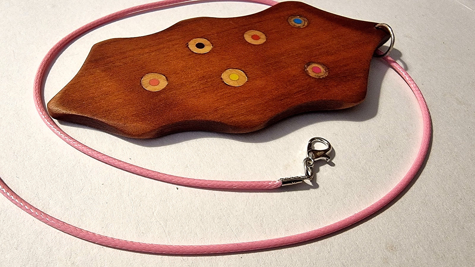 Jewellery Pendant Solid Wooden Boho Handmade With Clasp Chain See Description