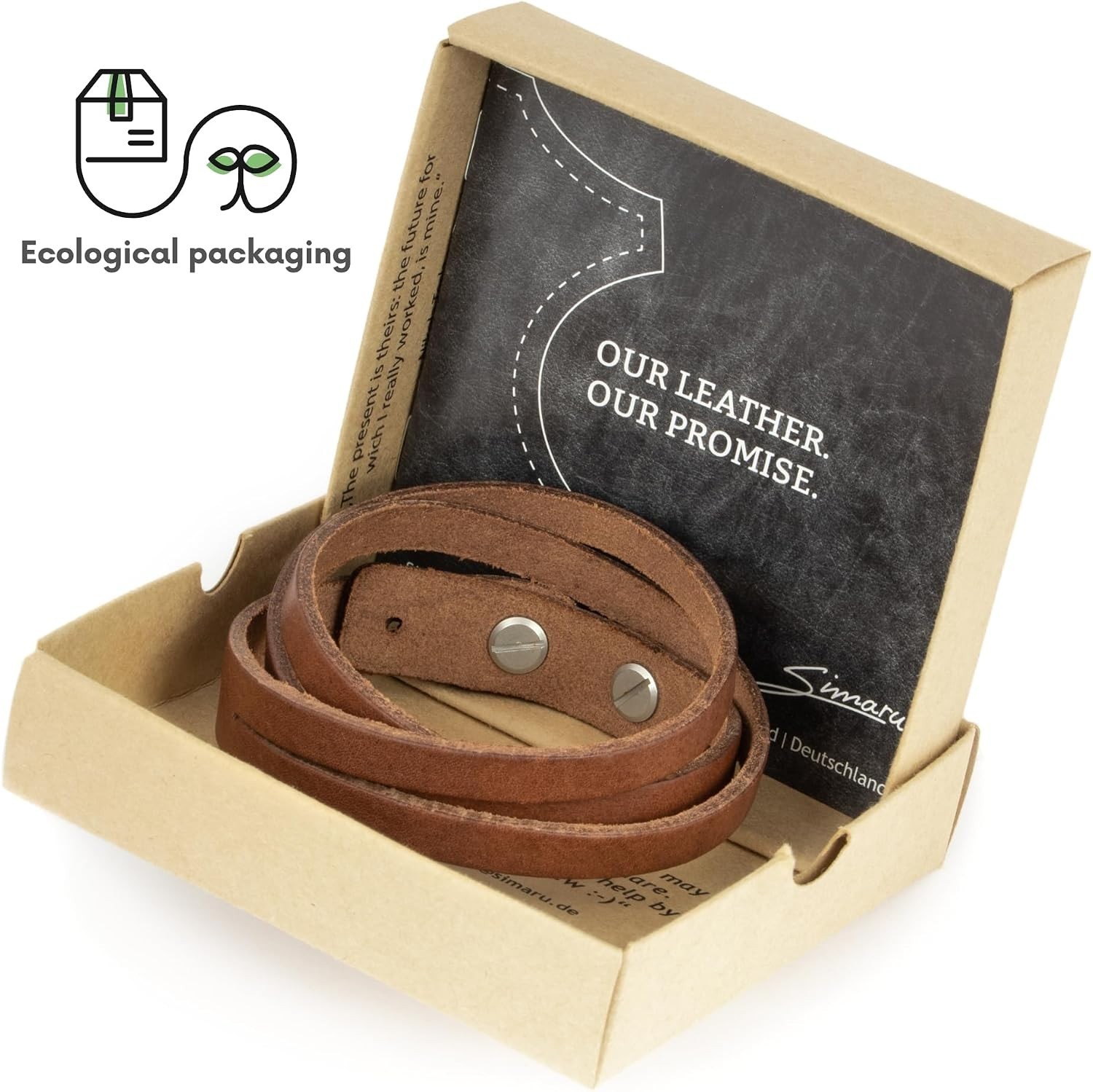 Luxury Adjustable Leather Bracelet – Handcrafted in , Eco-Conscious Style