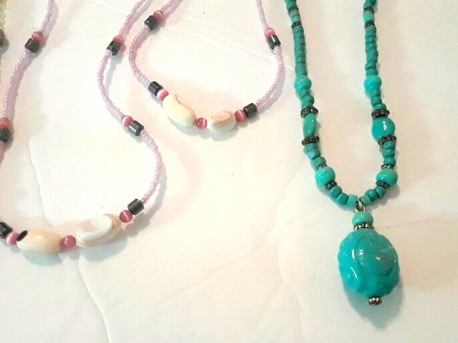 Beautiful colorful necklaces. Crystal, Glass, gem beads. moon glow, art glass +