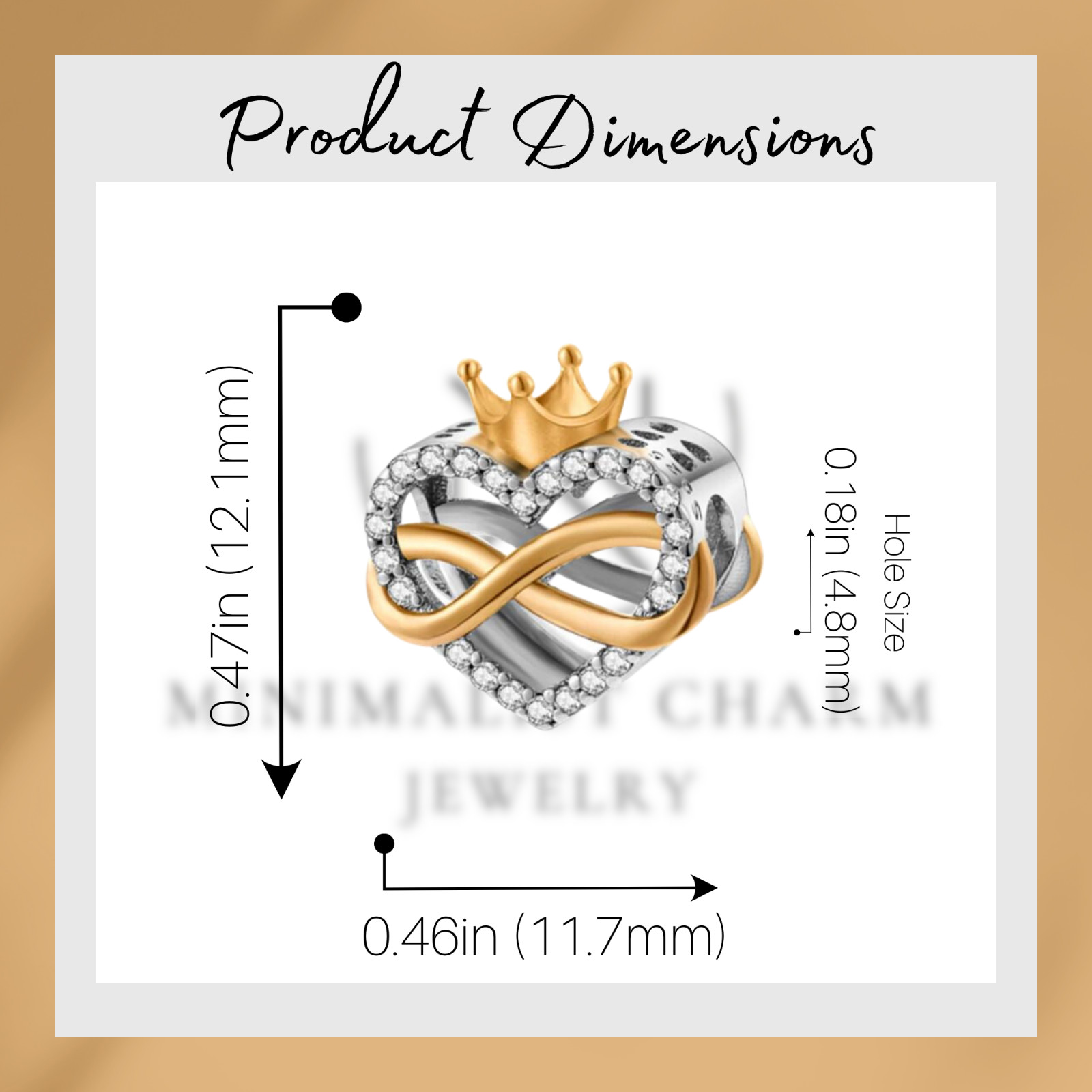 Queen Forever Heart Charm, Queen Charm, Heart Charm, Silver Charm, Women Gift