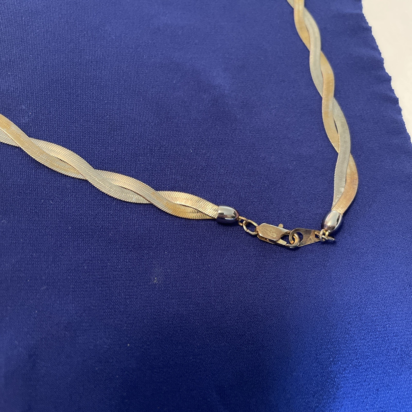 Twisted Herringbone, 18K Gold Filled Herringbone, Double Herringbone Chain Neck