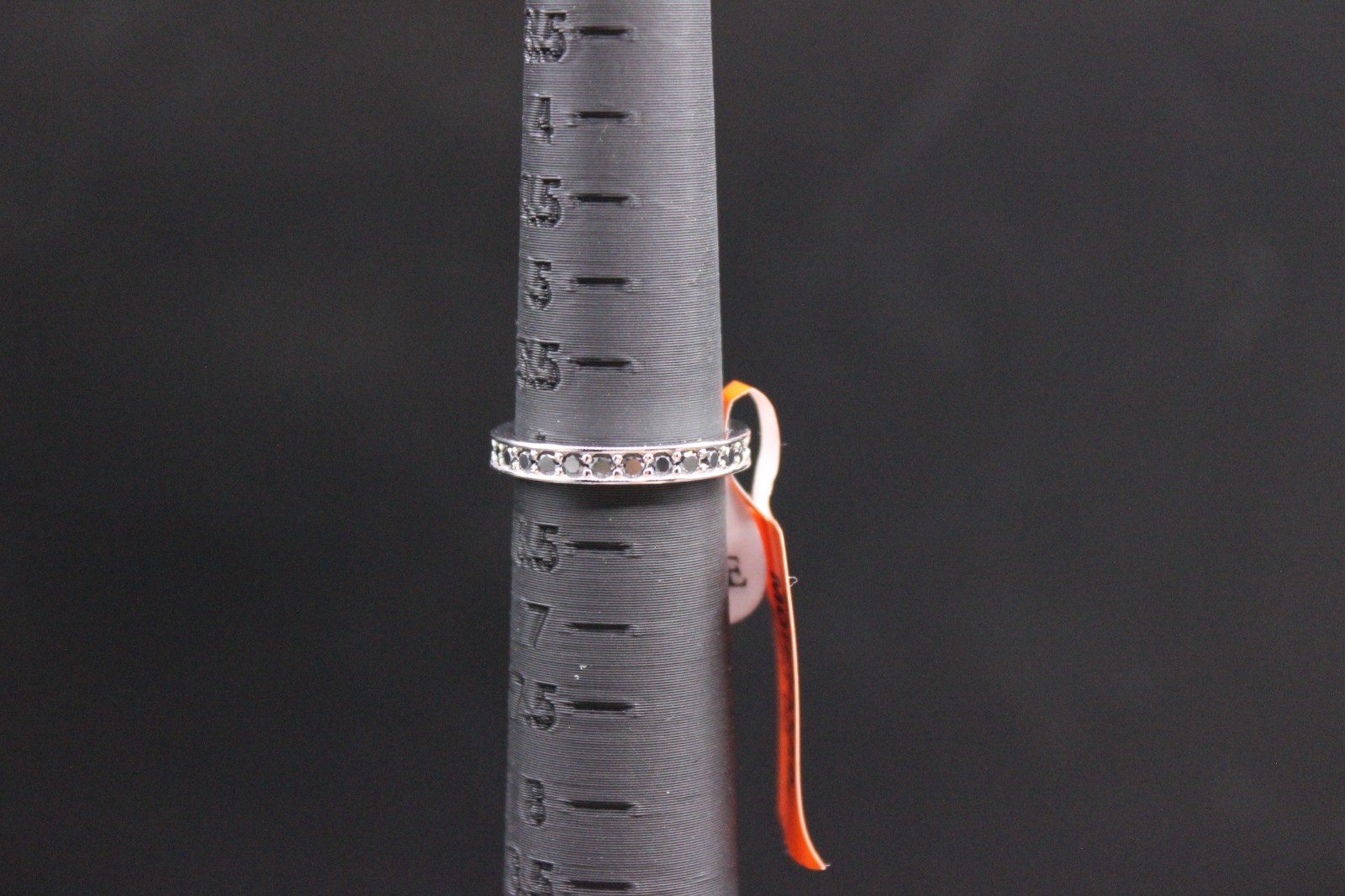 925 Sterling Silver Ring with 1.0 CT Black Moissanite Stones – Size 6