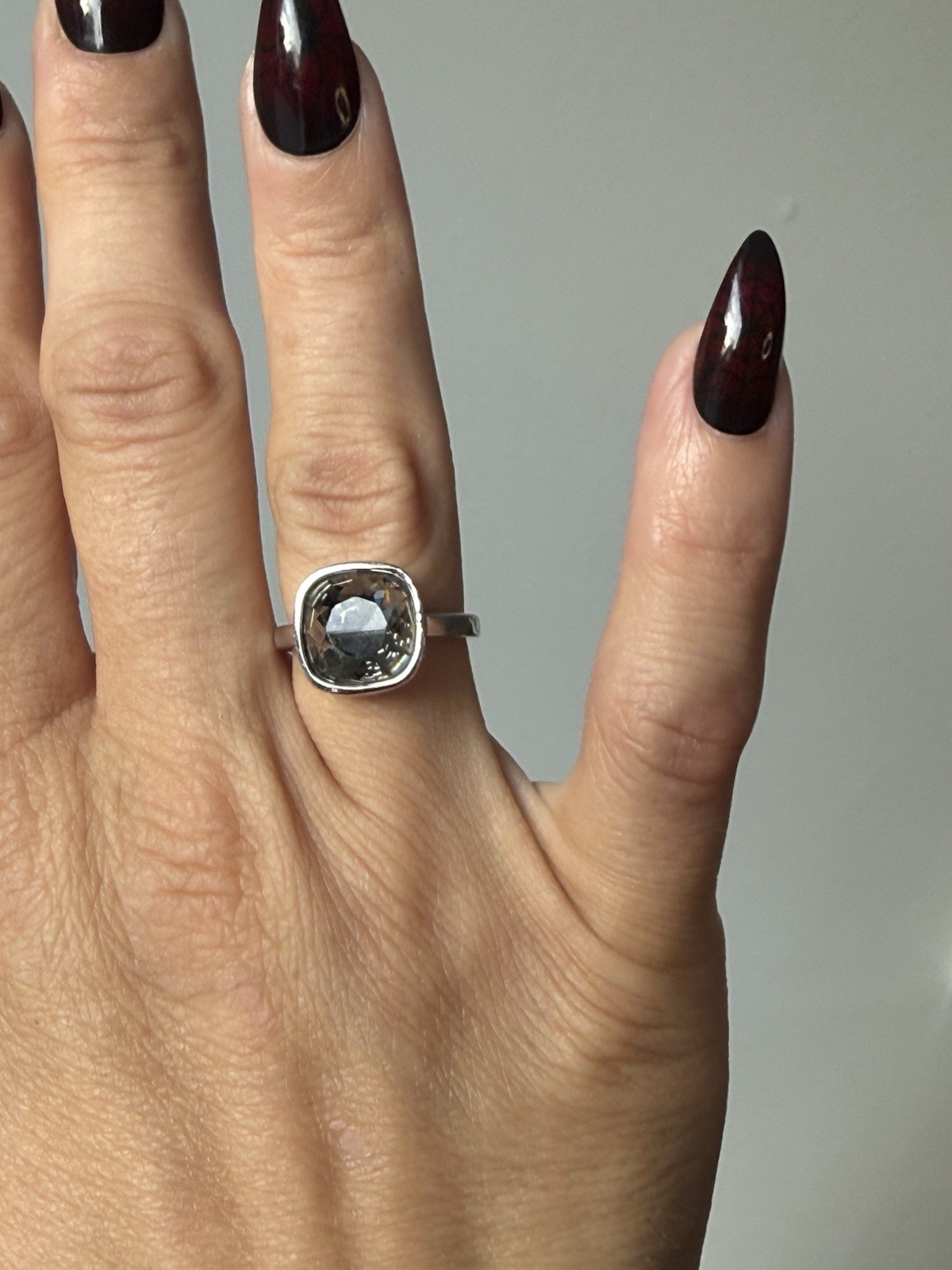 Swarovski crystal ring size 6 Cushion Cut Cocktail Ring statement ring luxe