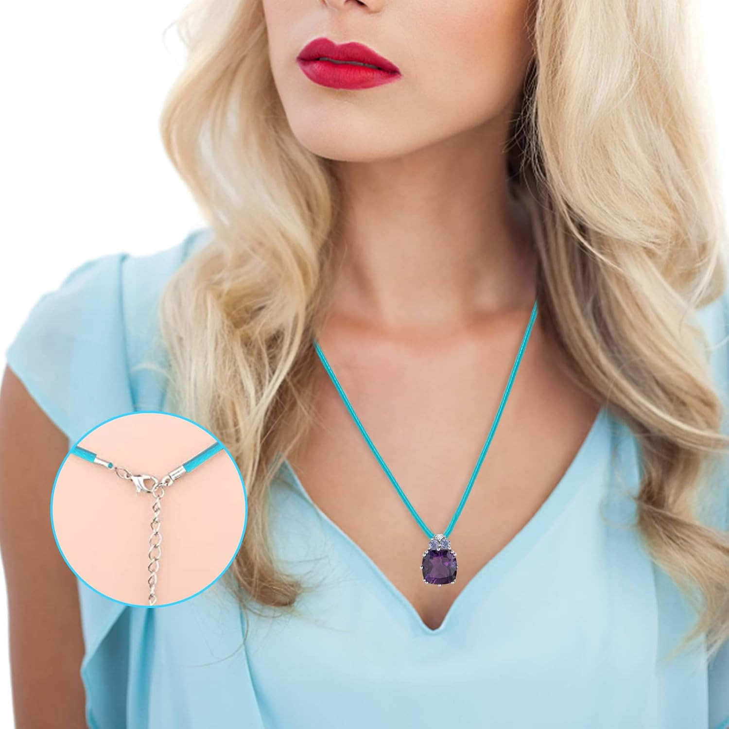 100Pcs Leather Necklace Cord with Clasps, Rope Necklace String, 25Color Necklace