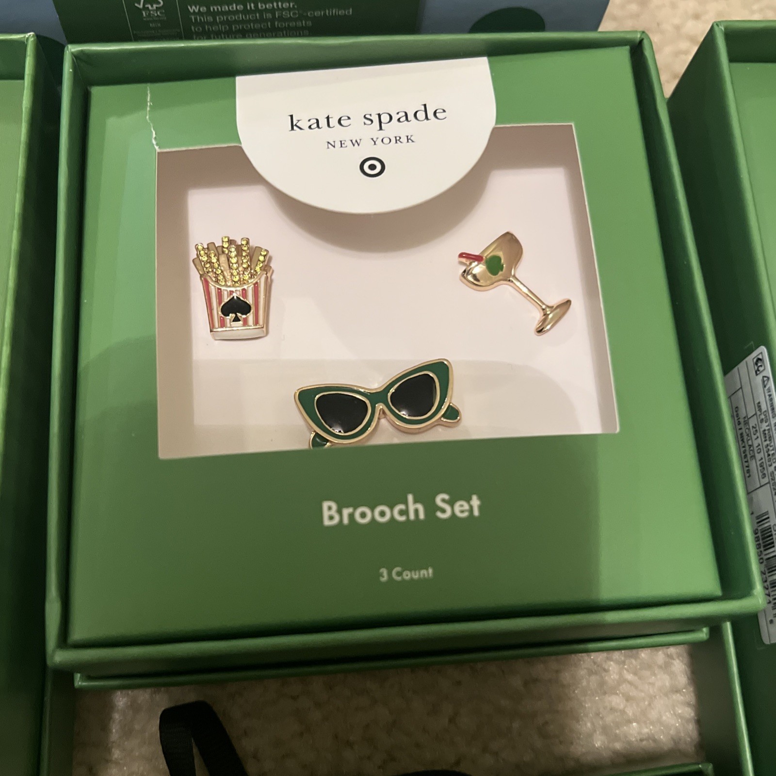 LE NWT Target Kate Spade Collab Unique Lot – 10 Items Earrings, Brooches, Etc.
