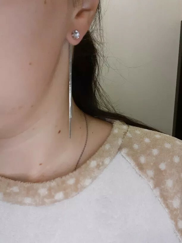 New Fashion Gold Color Long Crystal Tassel Dangle Earrings Women Wedding Drop