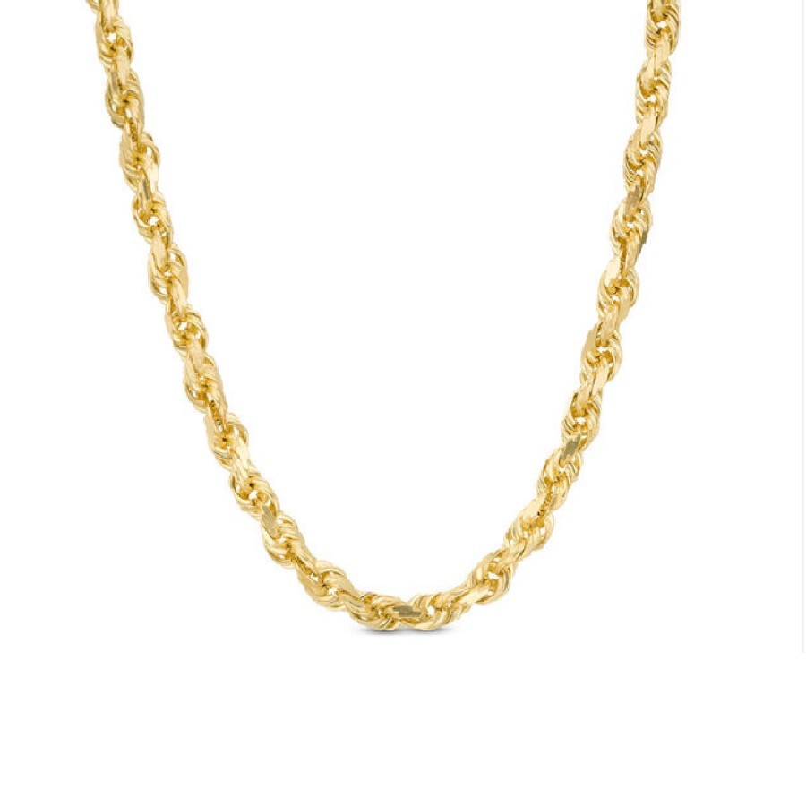 18K Yellow Gold Filled Tarnish-Free 3mm Thick 32 inch Shiny Rope Chain Necklace