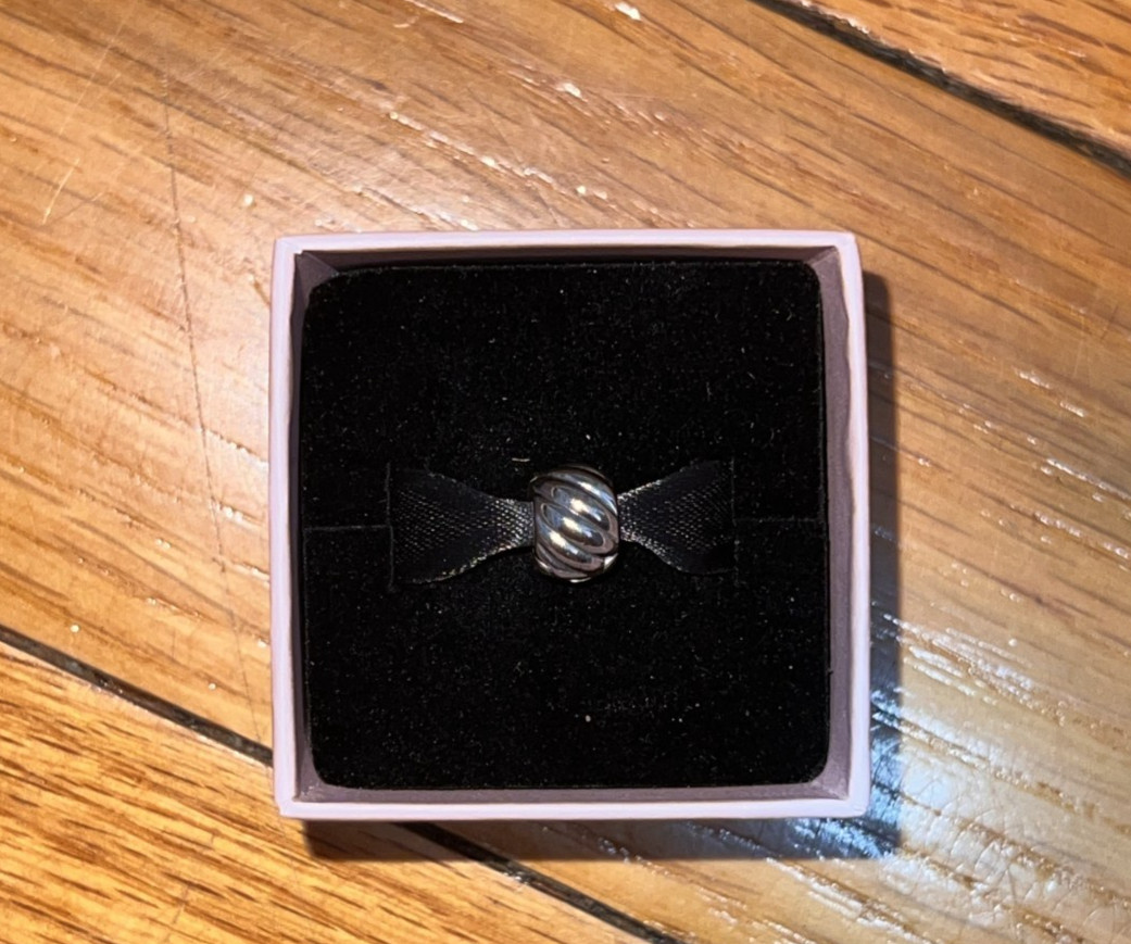 ORIGINAL Pandora ALE 925 Sterling Silver Polished Feathered Clip Charm (DLR)