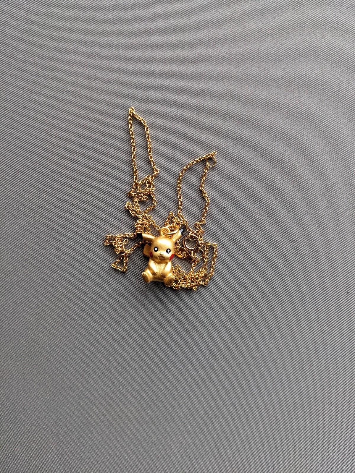 Pokemon Pikachu Necklace 925 Silver Gold Plated (45cm/18″) 💞 5 for Free UK P&P