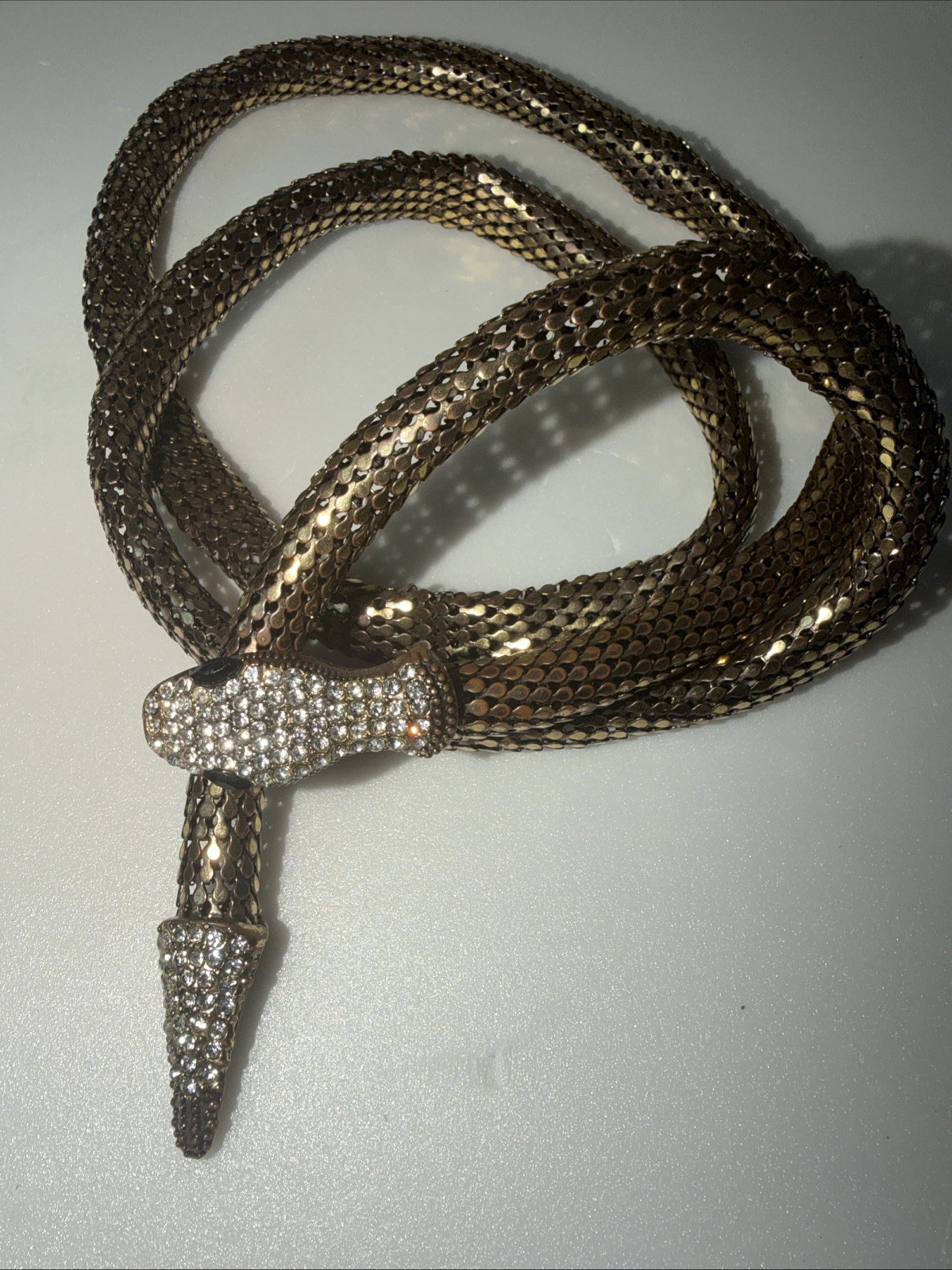 Snake Mesh Necklace/ Lariat Adjustable With Magnet