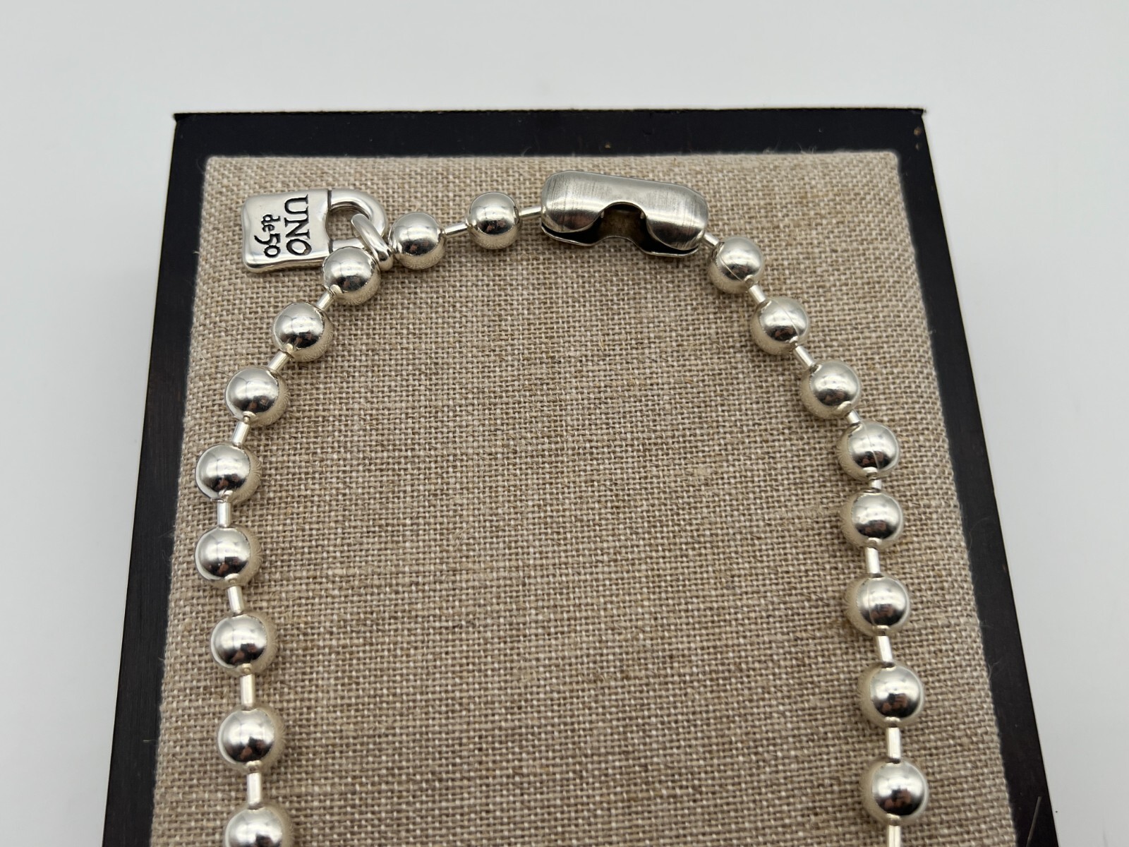 NEW Uno de 50 SNOWFLAKE Necklace Sterling Silver Plated Beaded Ball Chain