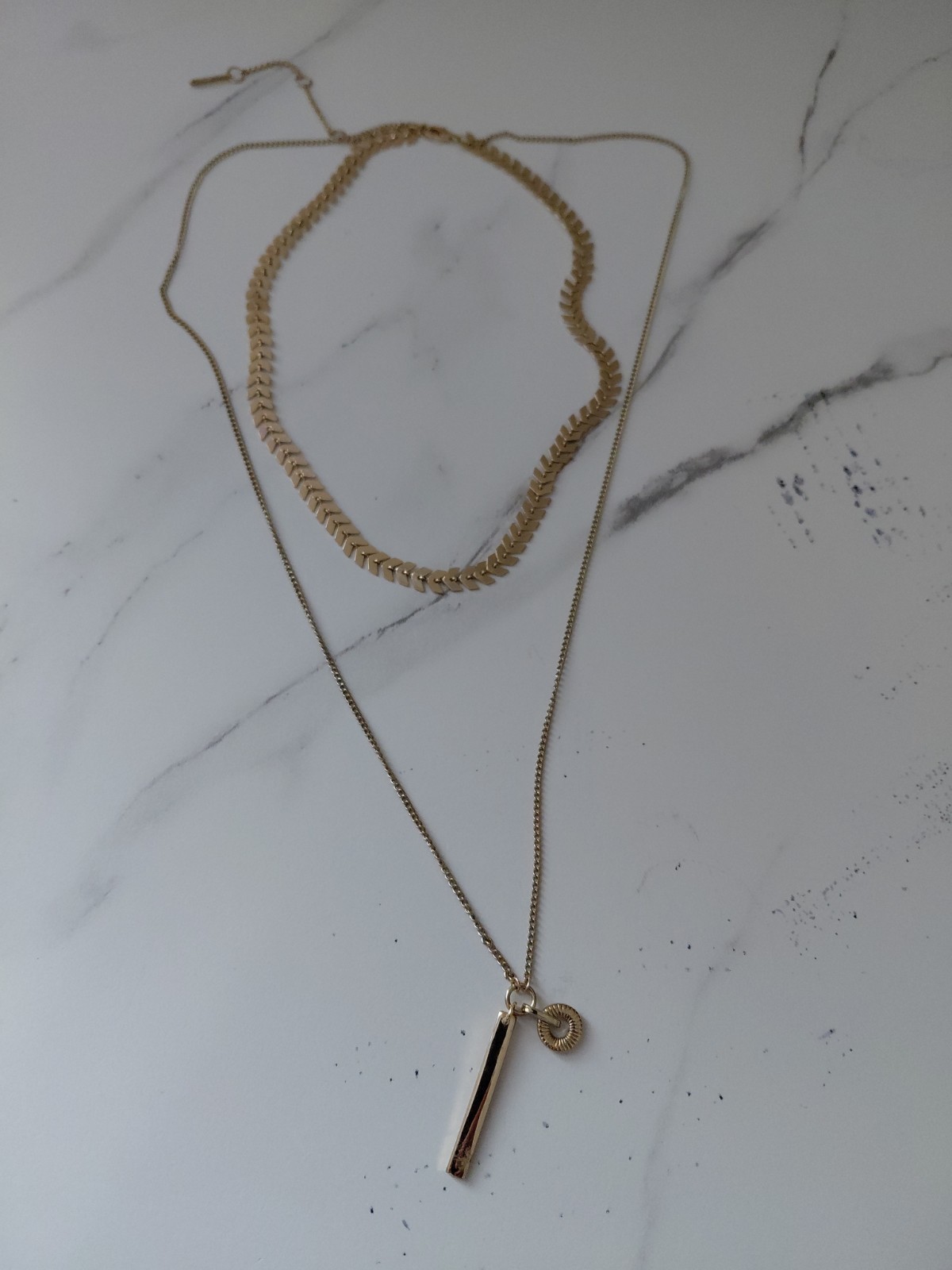 2 Nine West Gold Chains With pendant With 2 Adjustable locks For Different Sizes