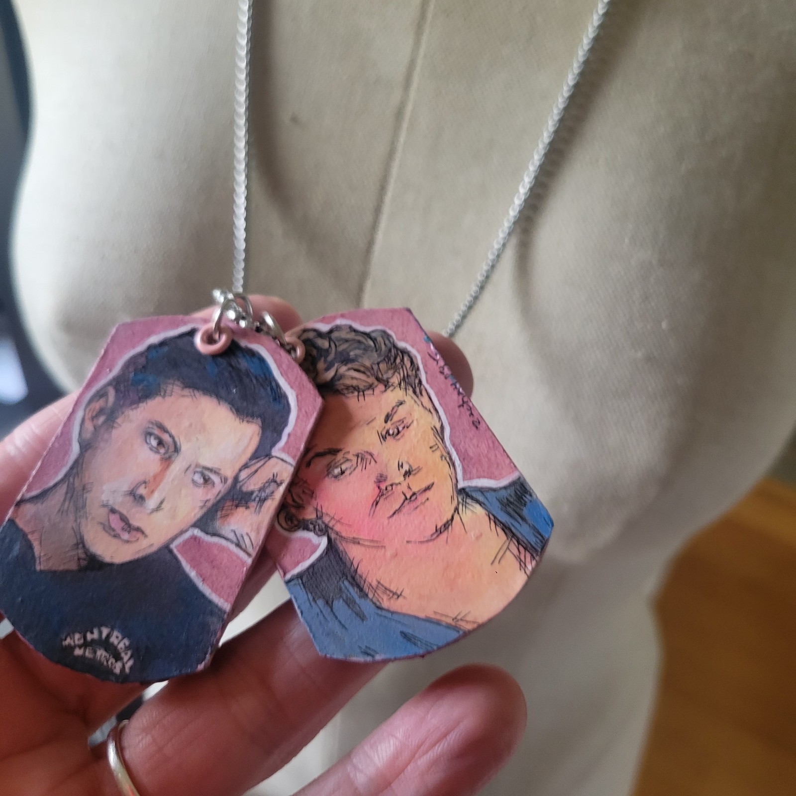 Heated Rivalry Salty Moments Ilya Rozanov Shane Hollander Queer Hockey necklace